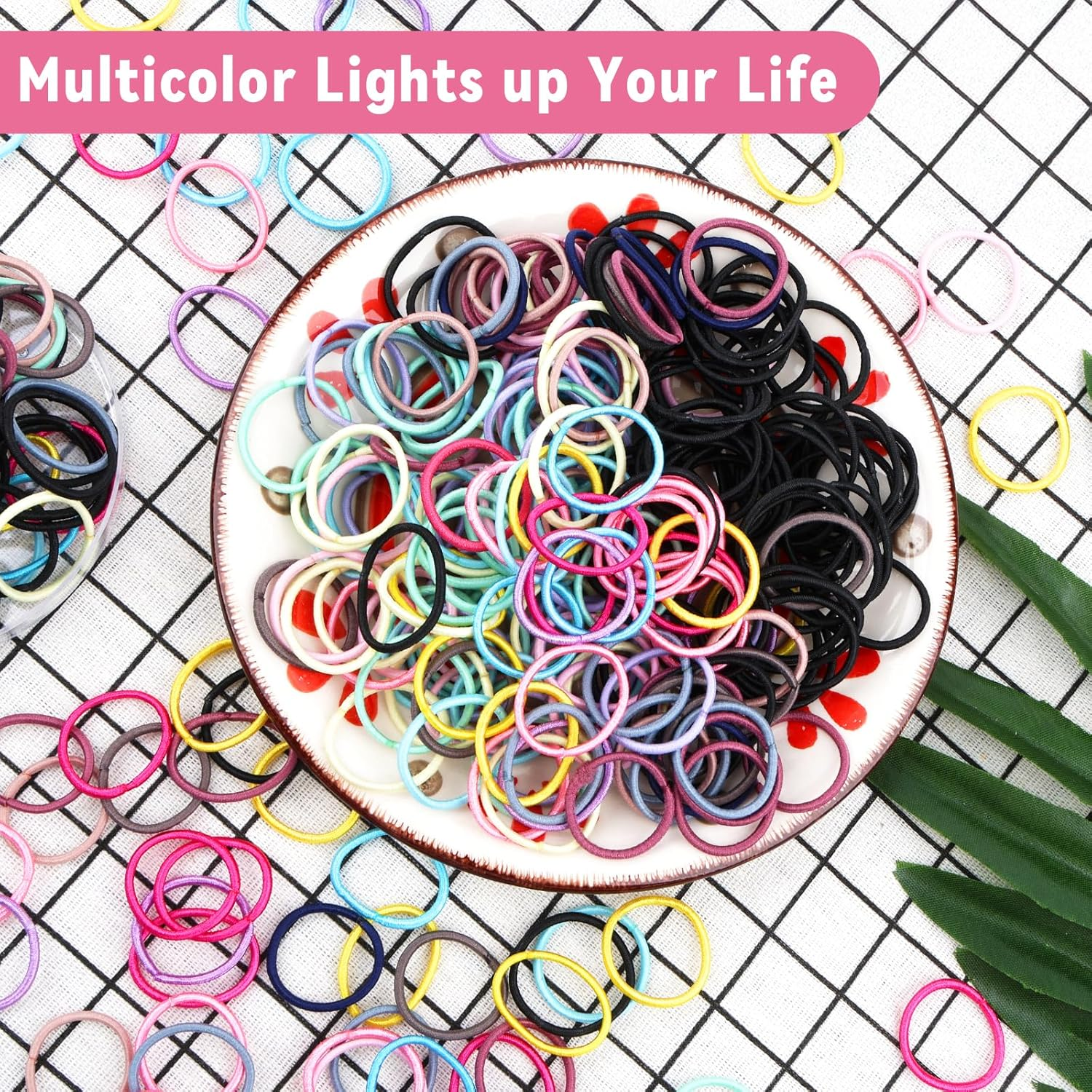 Pack of 400 Hair Bobbles Girls, Colourful Baby Hair Bobbles, Elastic Hair Bobbles, Small, Non-Metal Ponytail Holders for Toddler Girls