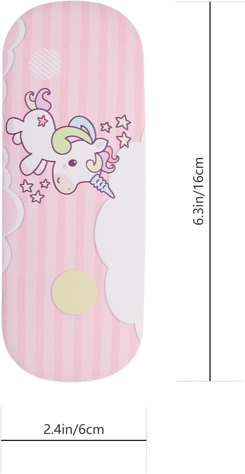 Healeved Glasses Case Glasswear Drinking Glasses Teen Girl Sunglasses Leather Sunglass Case Leather Sunglasses Case Large Glasses Case Eye Glass Carry Case Portable Glasses Case Fold Pu - Blue image number 6