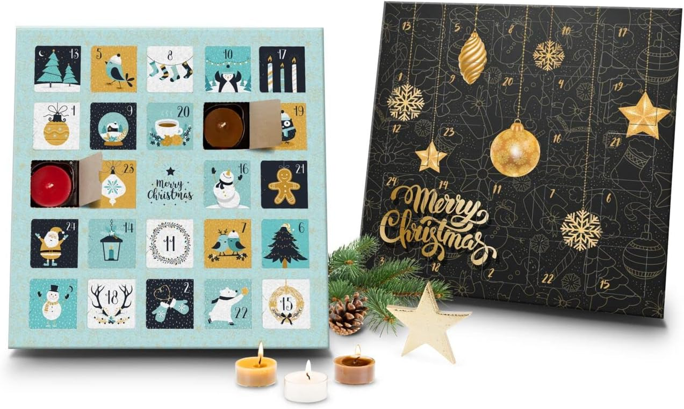*Version 2025* R&ouml;mer Wellness Gift Item: Scented Candles Advent Calendar Charming Christmas with 24 Different Tea Light Scented Candles; Approx. 30 X 30 X 2 Cm image number 2