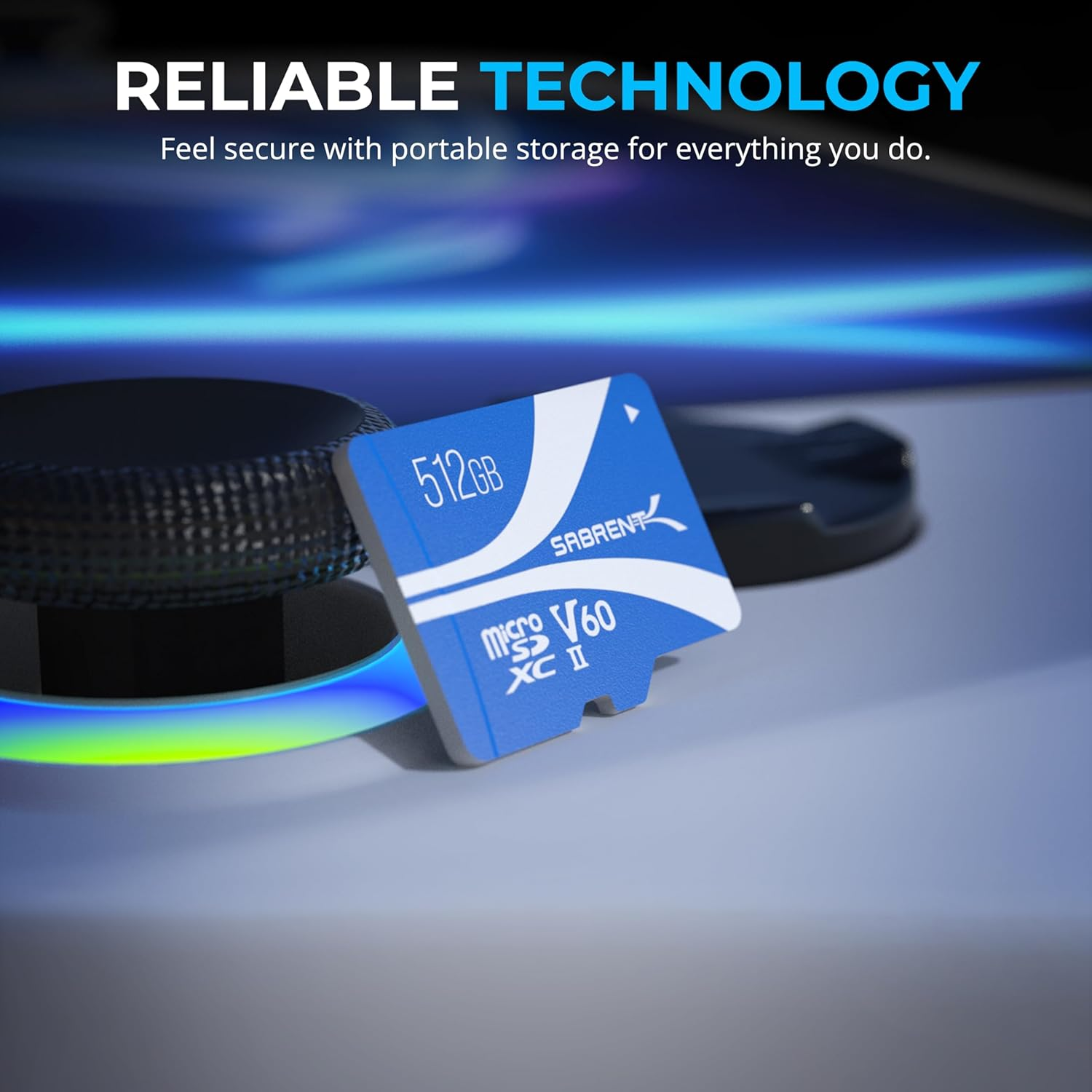 SABRENT Rocket V60 Microsdxc Memory Card | 512GB, V60 Specification, 8K Video, A1, UHS-II Compatible (SD-MT60-512GB) image number 1