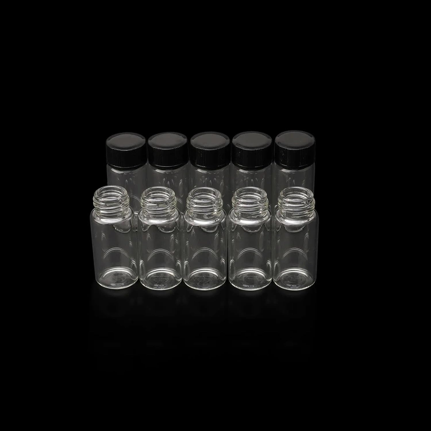 5Ml Borosilicate Glass Sample Bottles with Plastic Lids, Mini Travel Bottles for Essential Oils DIY Blending, Small Containers with Secure Closure 10-Pack - Abvian image number 6