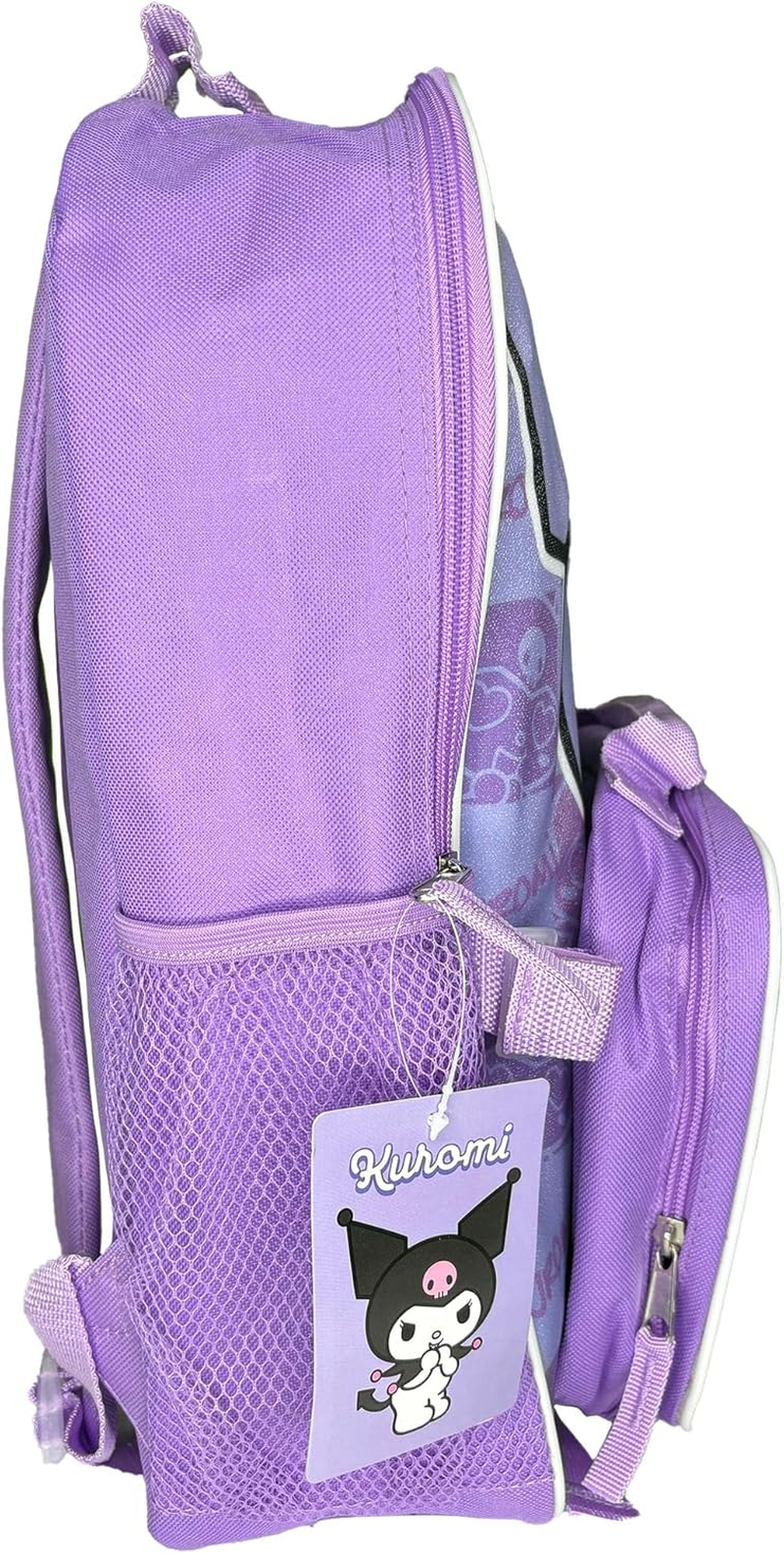 Fast Forward Hello Kitty Kuromi 16" Purple School Backpack and Rectangular Lunch Bag Attached image number 3