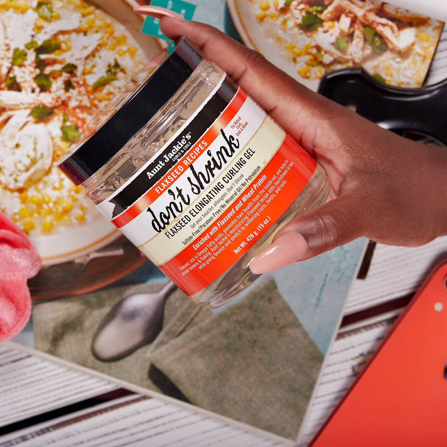 Aunt Jackie'S Don'T Shrink Flaxseed Elongating Curling Gel, 15 Ounce image number 4