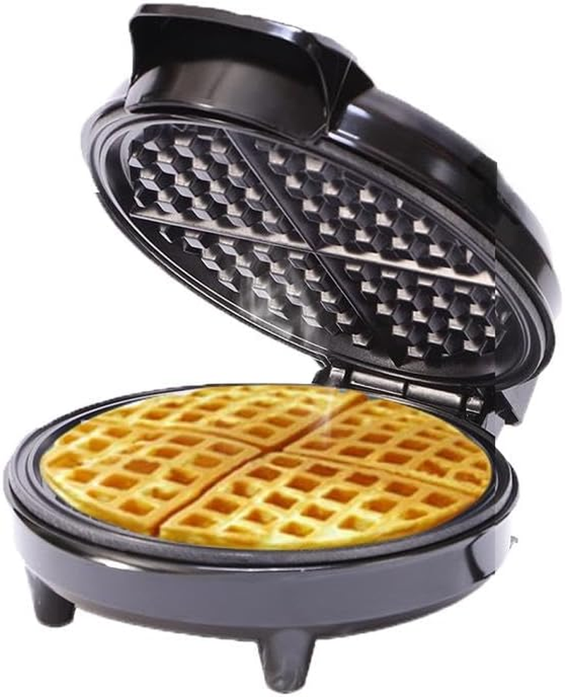 Electric Classic round Belgian Waffle Maker, Non-Stick Surface, 4-Section Grid image number 2