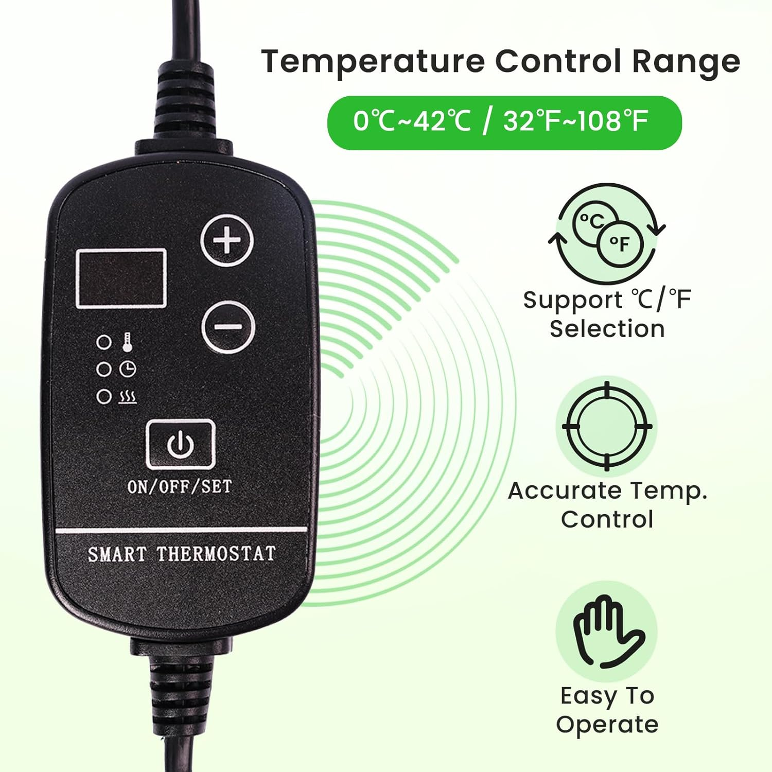Tobebright Seedling Heat Mats with Thermostat Digital, 20W Waterproof Heating Pads 52.7X25.4 Cm (10" X 20.5"), Plant Heating Mat for Seed Germination Greenhouse Propagation Hydroponic Reptile Warmer image number 4