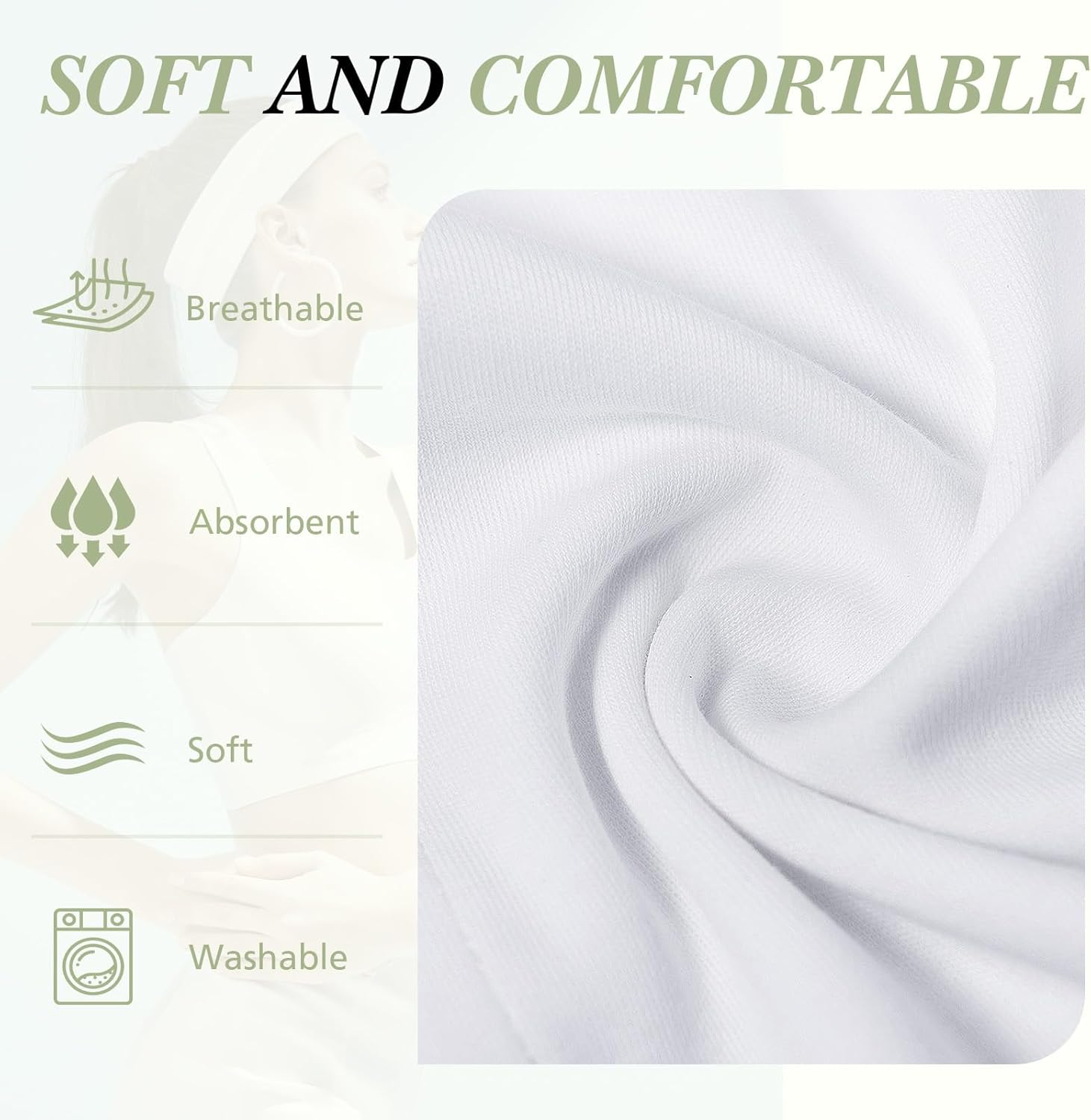 Hishexin Headbands for Women Non Slip, Stretchy Sweat Headband for Workout Yoga Running, Head Bands for Women'S Hair - 8 Pack