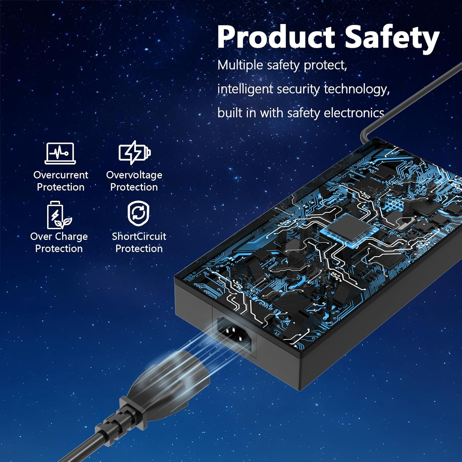 240W Rectangle Conn Charger Compatible with ASUS ROG Zephyrus G16 GU605 GU605MY GU605MZ GU605M GU605MZ-XS96 GU605MY-XS96 FA608WI-AB96 FA608WV-DB94,TUF Gaming A16 FA608 FA608W FA608WI FA608WV image number 5