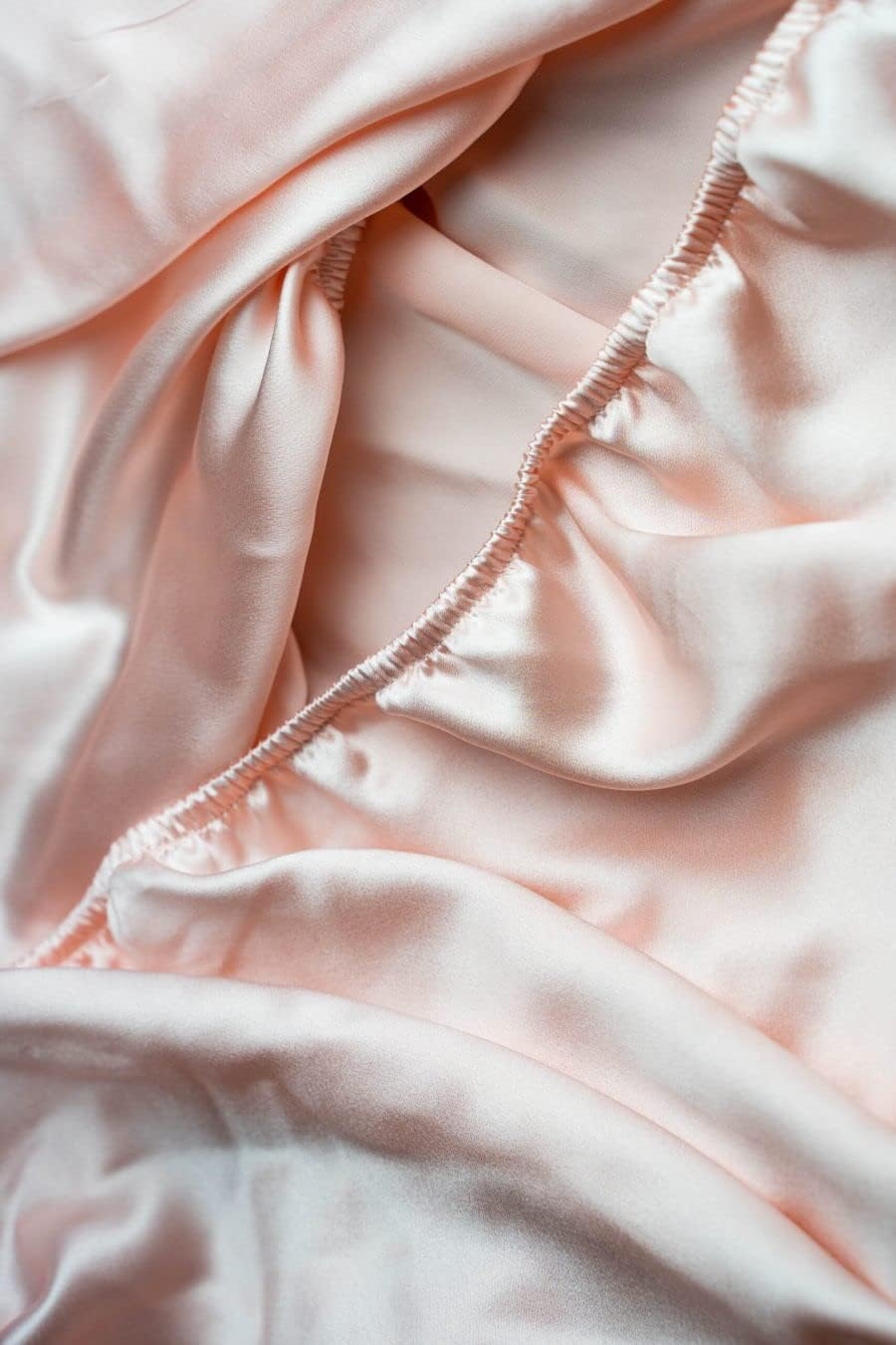 Reliable Bedding 100% Pure Silk Satin Sheet Set 7Pcs, Silk Fitted Sheet 15'' Deep Pocket,Silk Flat Sheet,Silk Duvet Cover & Pillowcases Set !!! Cal-King, Dark Ivory image number 5