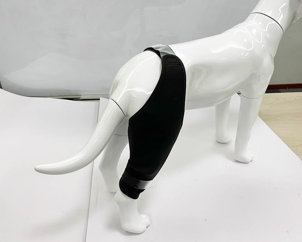 Dog Knee Brace for Torn ACL Hind Leg, Cruciate Ligament Injuries, Patella Dislocation, Double Straps and Comfortable Dog Leg Braces for Back Leg Support (XL, Black(Right))