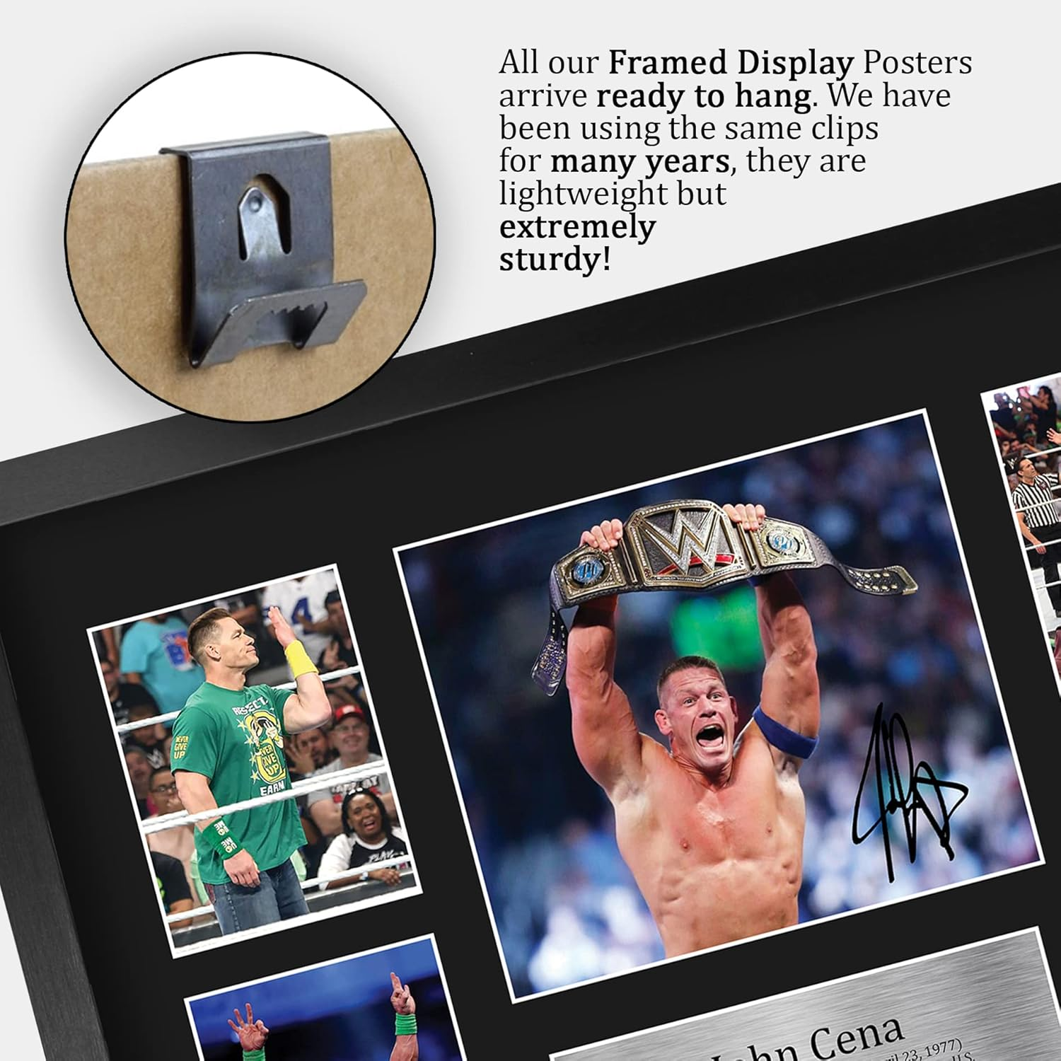 HWC Trading FR A3 John Cena Wrestling Gifts Printed Signed Autograph Picture for WWE & WWF Memorabilia Fans - A3 Framed image number 1