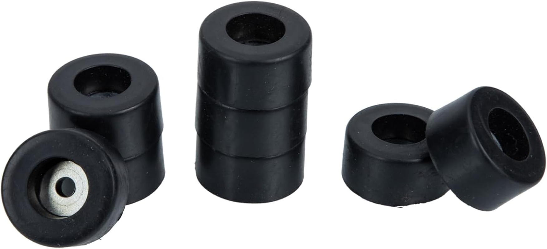 KALLORY 8Pcs Black Rubber Speaker Spike Pads Isolation Feet Vibration Absorber for Amplifiers and Subwoofers Home Audio Accessories image number 6