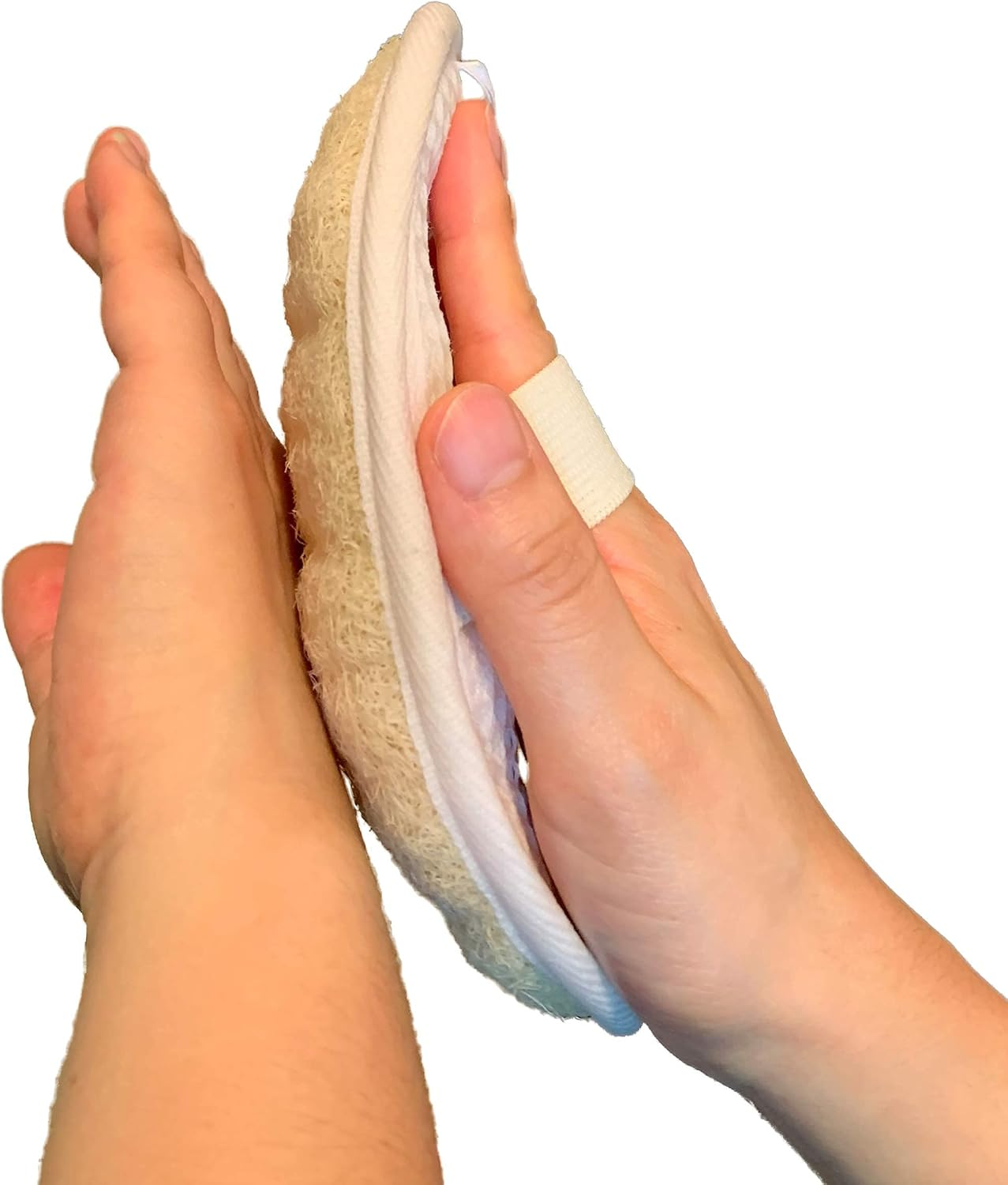 6 Pcs/Set - 4 Natural Exfoliating Loofah Luffa Loofa Bath Brush on a Stick - with Long Wooden Handle Back Brush for Men & Women - 2 XL Large Exfoliating Body Pad - Shower Sponge Body Back Scrubber image number 4