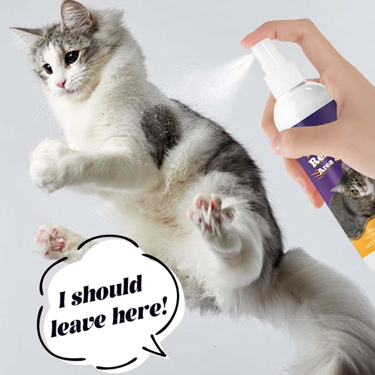 Spray to Keep Cats off Furniture - Indoor Outdoor Pet Block Furniture Spray,Gentle Cat Behavior Training Tool Mattress Protector Solution for Wood Fabric image number 1