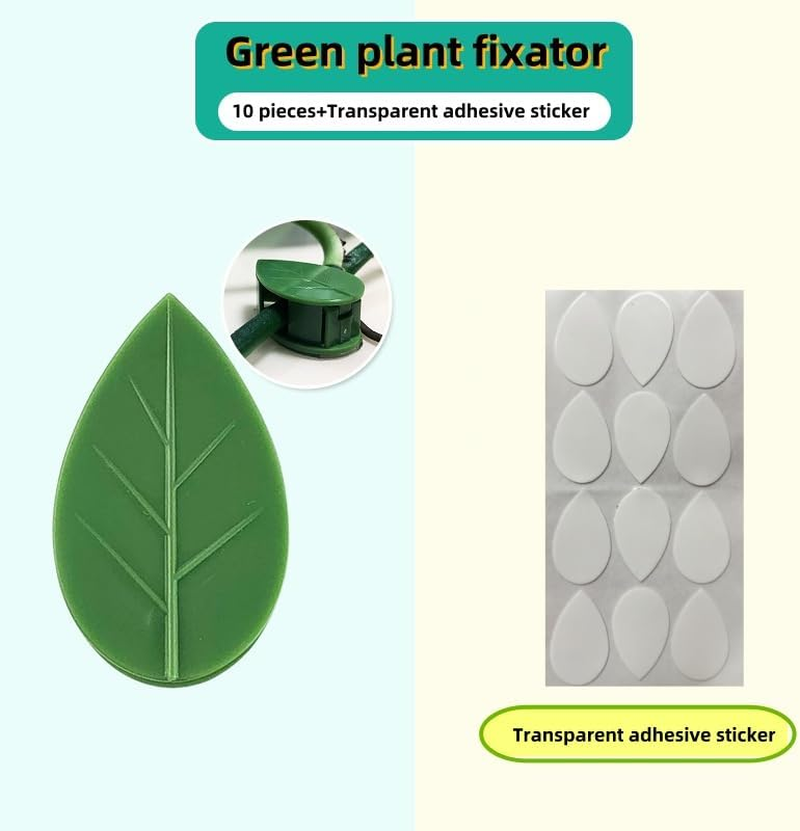 50 Pieces Green Plant Fixator No Trace Adhesive Plant Clips for Climbing Plants Strong Wall Clips for Vine Plants Eco Friendly Plant Wall Clips Easy to Use Space Saving Plant Clips image number 3