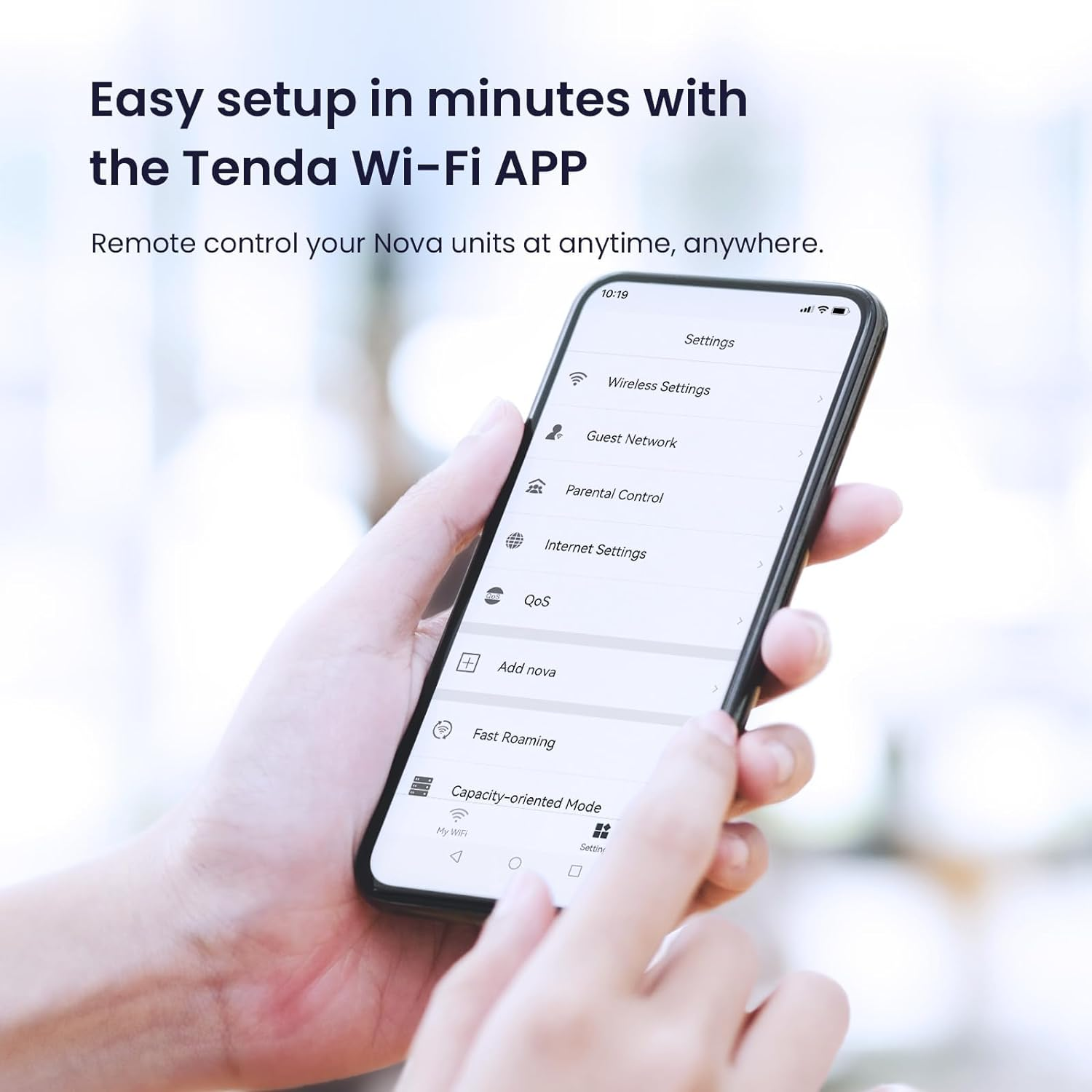 Tenda Nova MW6 AC1200 Mesh Wifi System, Dual Band Gigabit Ports Wifi Mesh Network, Connect 90 Devices, Whole Home Covers up to 6000 Sq.Ft, Seamless Roaming, Parental Controls, Easy Setup, 3-Pack