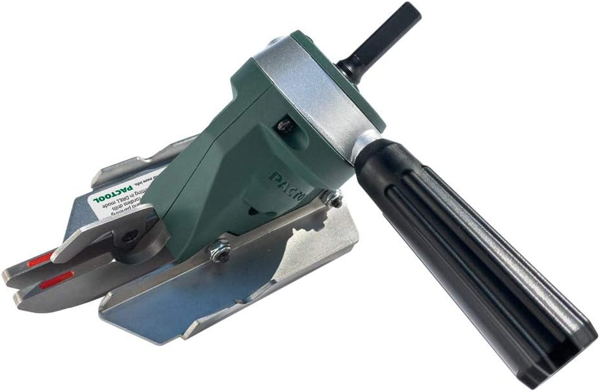 Pactool SS704 Snapper Shear Siding Pro - Siding Cutting Shear - Cordless Drill Attachment - Professional Power Tools