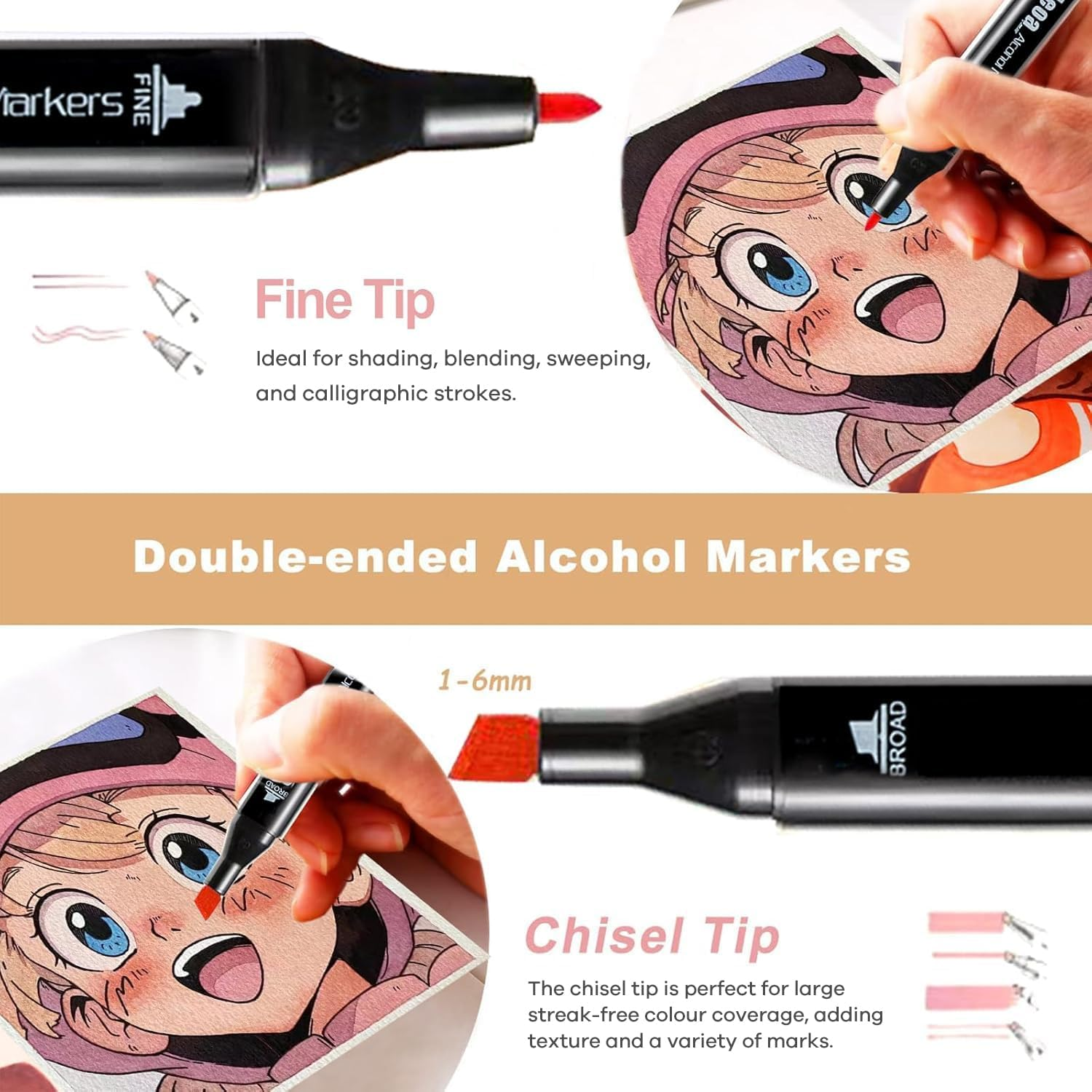 Alcohol Markers, 262 Colours Fine Dual Tips Art Markers, Alcohol Based Permanent Colouring Markers Drawing Pens for Kids Adults Artist Calligraphy Sketching Bullet Journal