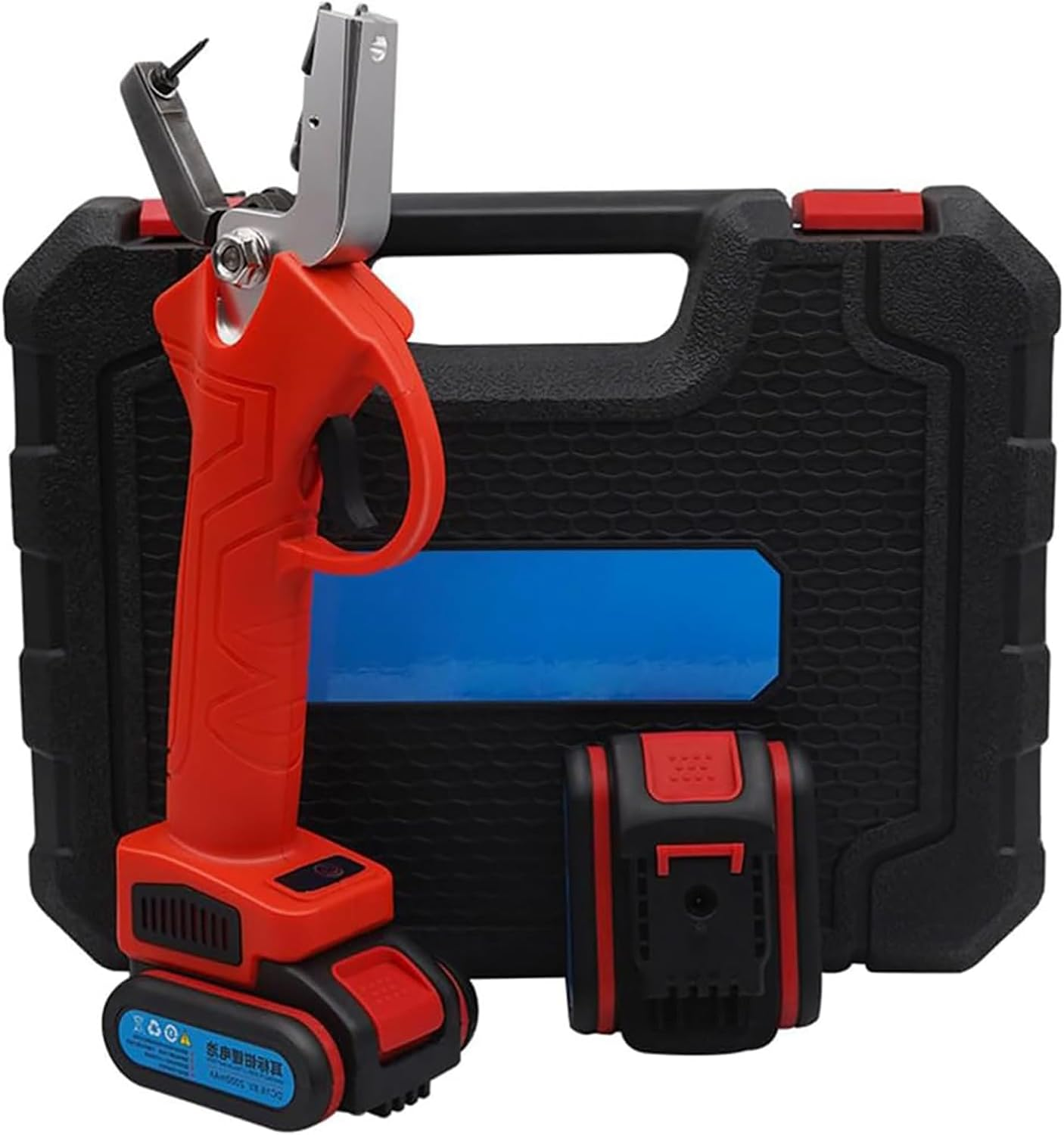 Electric Cordless Ear Tag Pliers Set, Battery Operated, with Case + 2000Mah Battery, Fast and Accurate Marking + Automatic Rebound, for Cattle, Pigs, Sheep, Cows,Red image number 5