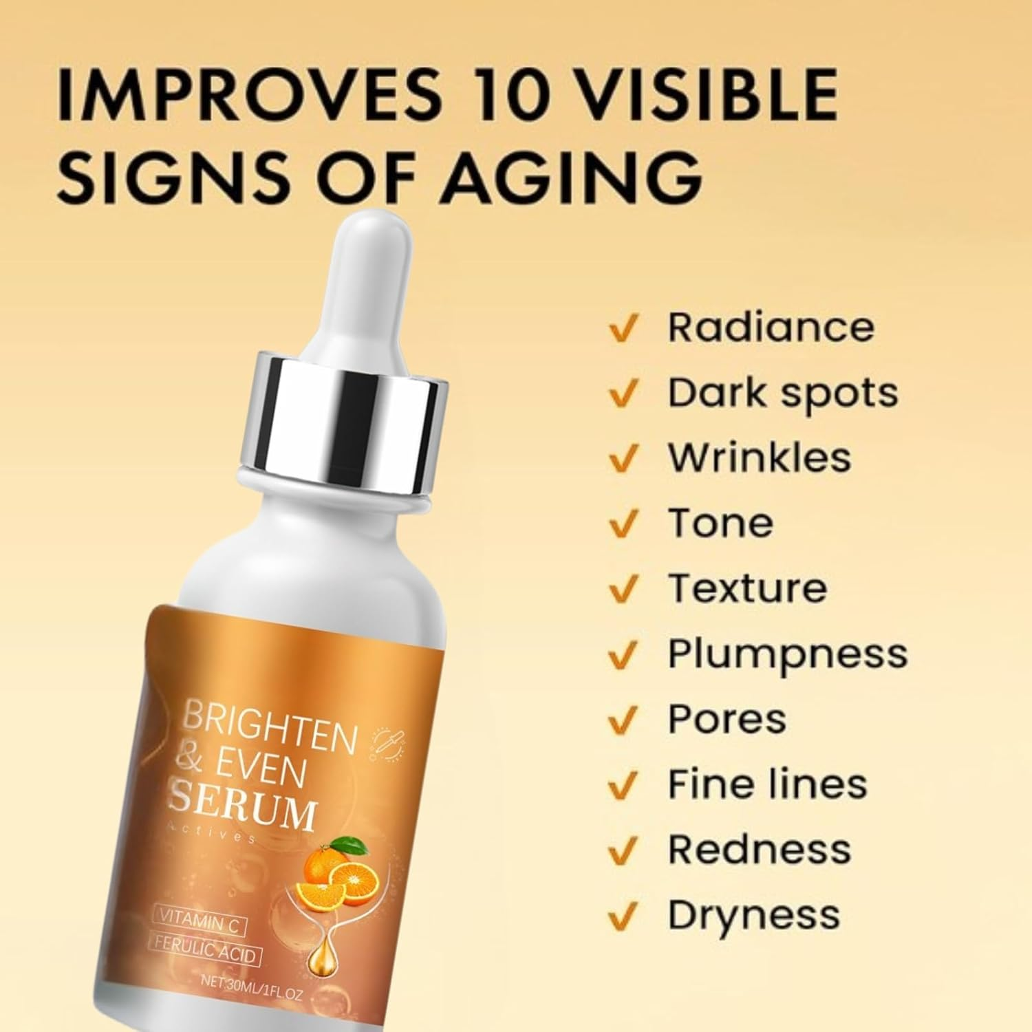 Turmeric and Vitamin C Serum for Face, Dark Spot Corrector, Brightening Facial Serum, Anti-Aging Serum with Hyaluronic Acid, Acne Scar Remover, Skin Tone Repair, Glow Booster, Daily Hydration (2Pcs) - 2Pcs image number 2