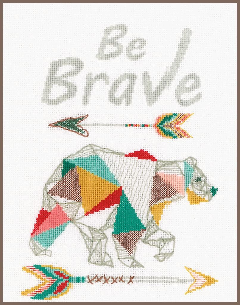 Vervaco Embroidery Kit, Birth Bear (14 Count), 22X20Cm