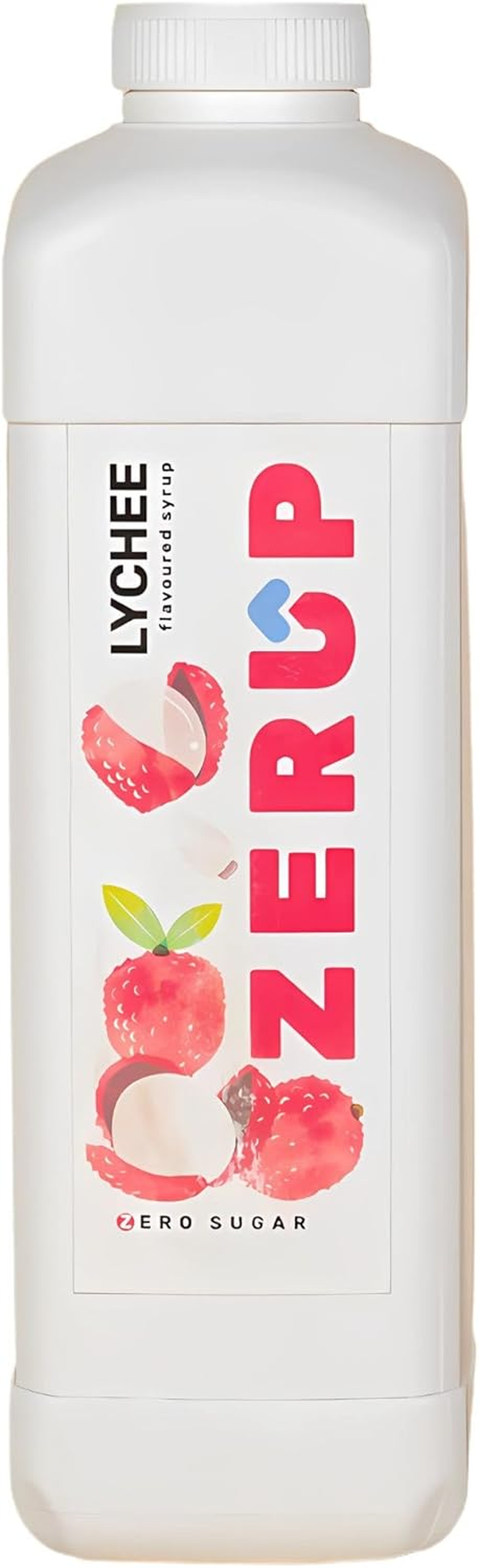 Zerup Zero Sugar Lychee Flavoured Syrup 1L Bottles, Sugar Free Syrup, Lychee Flavour Drink Mix, Low Calorie Flavourings for Milk Shakes, Cocktails, Teas, Gluten Free, Keto Friendly, Halal image number 1
