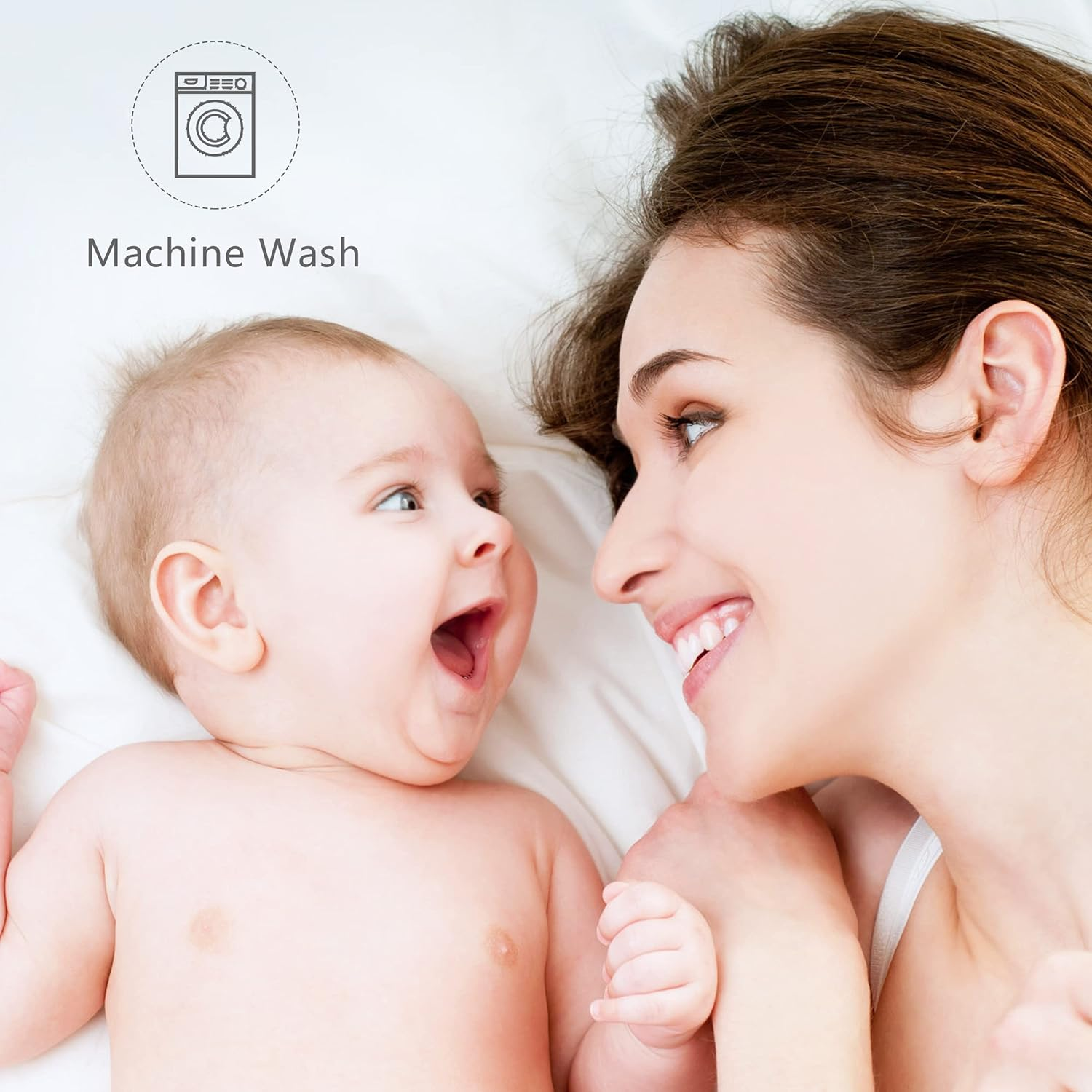 SWEET DOLPHIN 12 Pack Muslin Burp Cloths Large 100% Cotton for Baby - Essentials Extra Absorbent and Soft Boys & Girls Milk Spit up Rags Newborn Registry White, 20/'' X10/'' (Sd-Burp-12P-White) image number 2