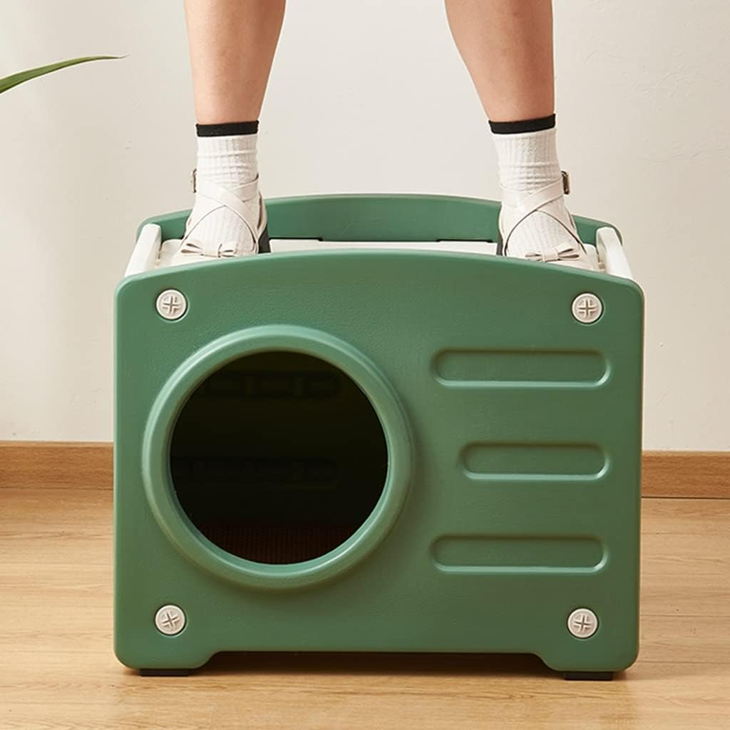 Double-Layer Cat Nest Summer Cat House Summer Cat Bed Removable and Washable Cat Nest General Pet Supplies(Color:Pink) image number 5