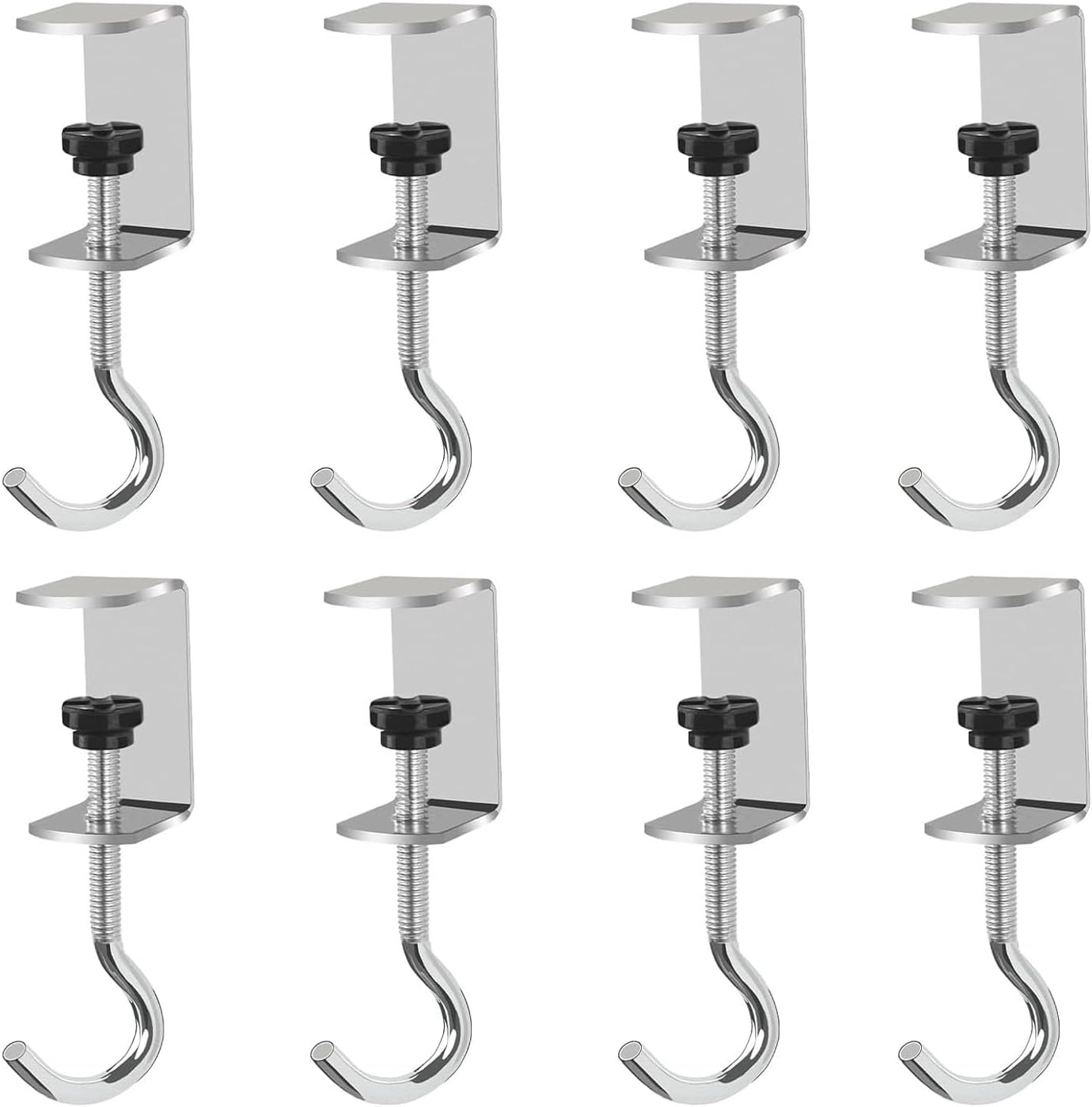 Shengsenfu Adjustable Desk Hooks for Table Metal Bag Holder & Purse Hook under Desk Clamp Hanger for Handbag Backpack Headphone Hat - No Drill Space Saving Hook for Desk Dorm Portable & Sturdy Design image number 4