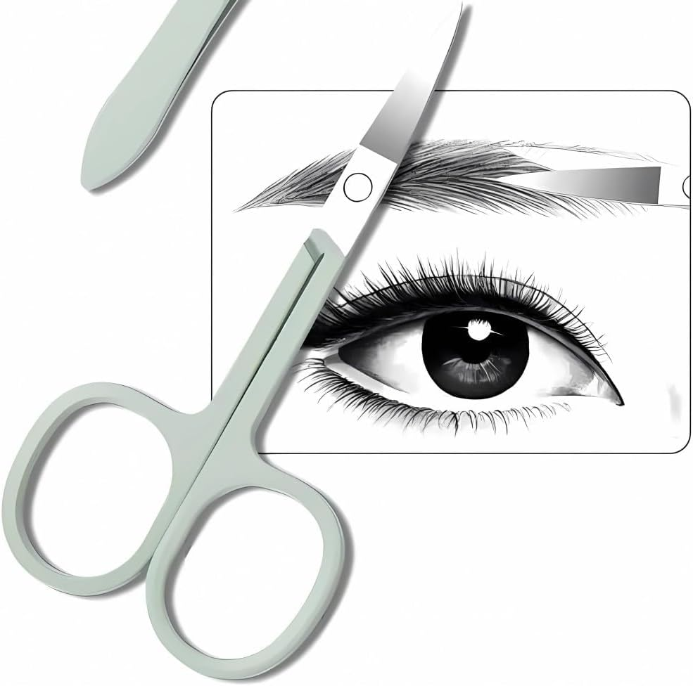 7-Piece Manicure Set, Stainless Steel Nail Care Kit with Case, Mint Green