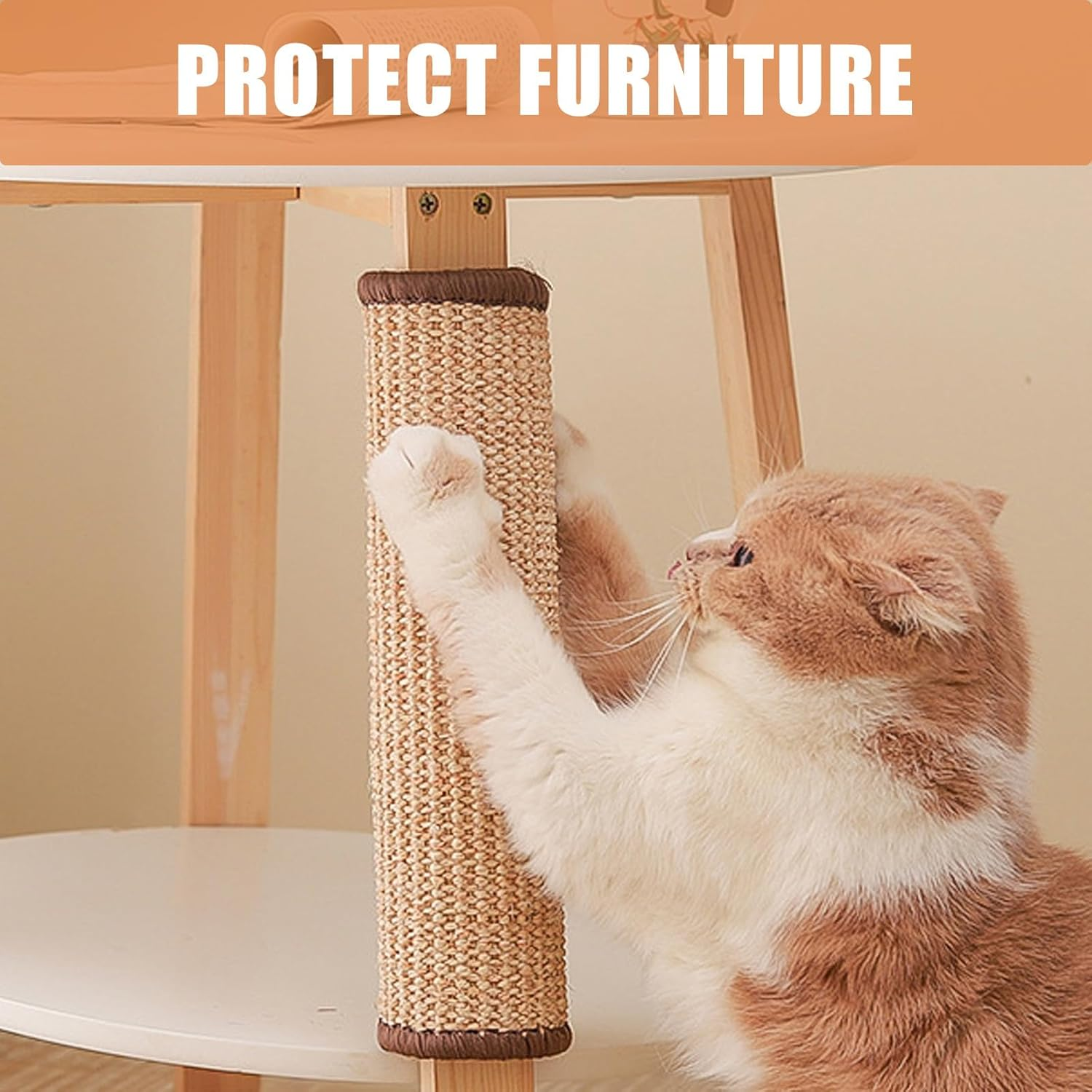 Pack of 2 Cat Scratching Mat, Scratching Mat for Cats, Cat Scratching Mat, Sisal Cat, Natural Sisal Scratching Mat, Sisal Rug, Cat Scratching Board, Wall for Cats, Protects Carpets, Sofas (60 X 40 Cm) image number 1