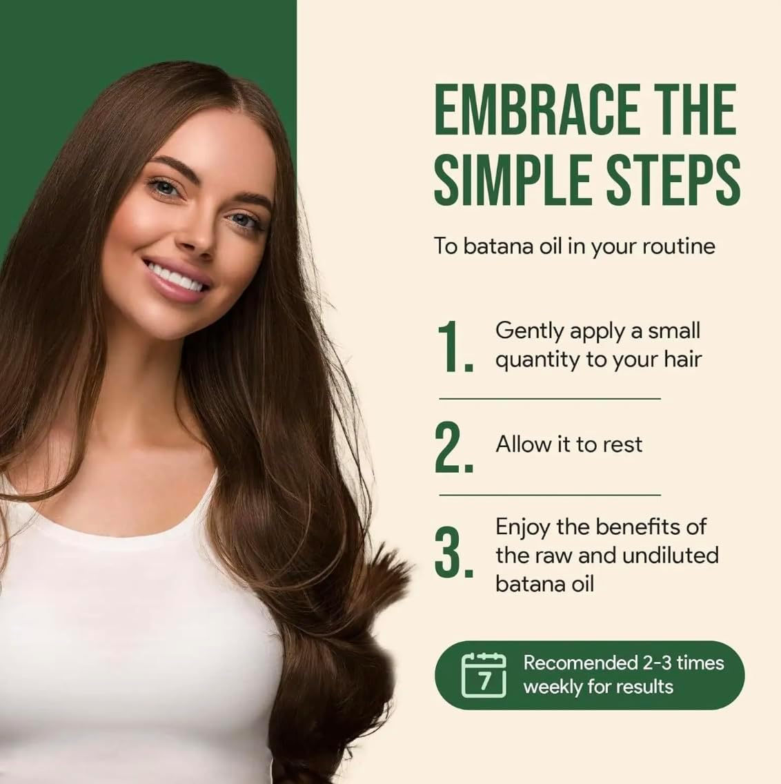 Batana Oil for Hair &ndash; Natural & Unrefined | Deeply Nourishes Scalp & Moisturizes Hair | Perfect for Dry, Brittle, or Damaged Hair | 60Ml image number 3