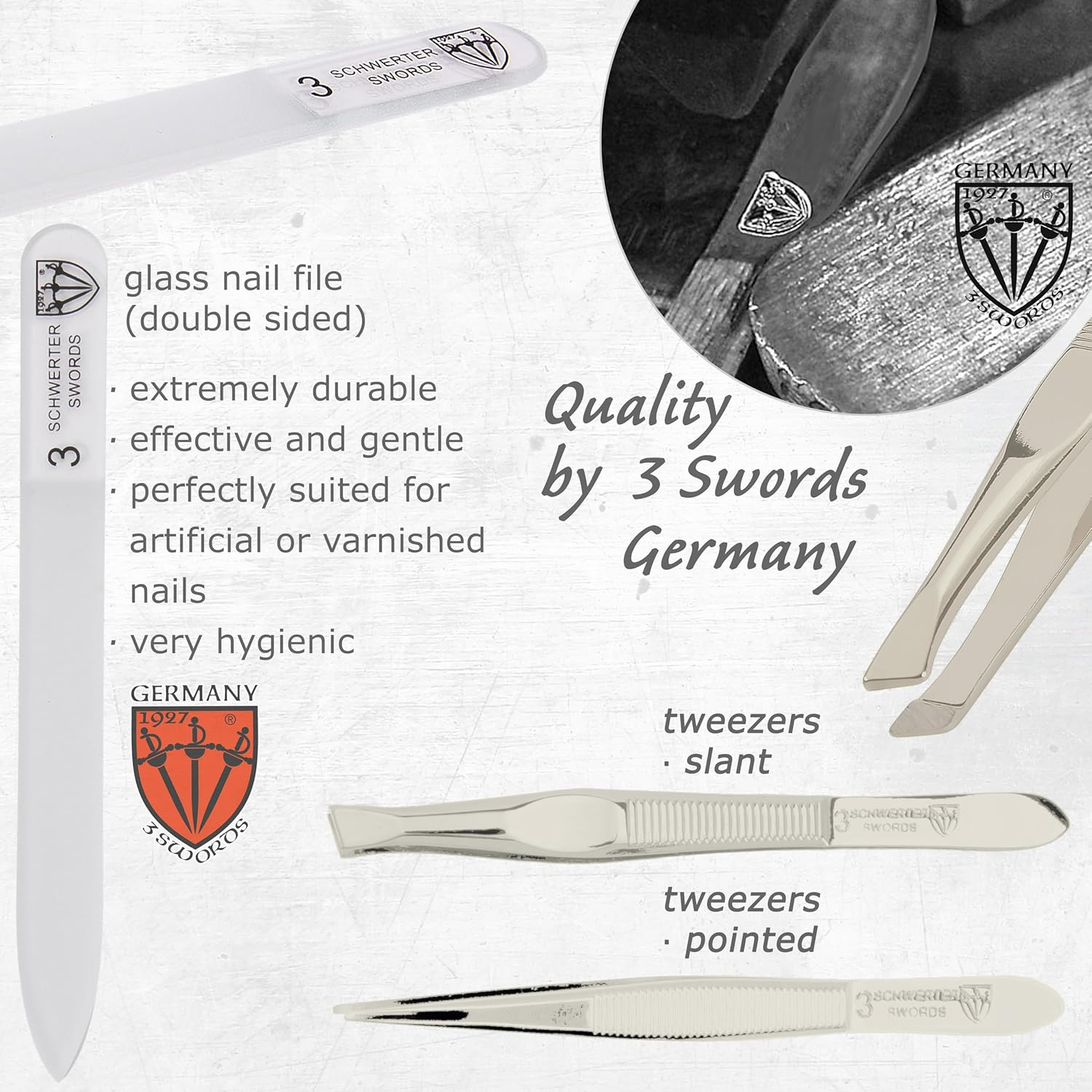 3 Swords Germany - Manicure Pedicure Set Kit (774) - Black - Synthetic Leather image number 2