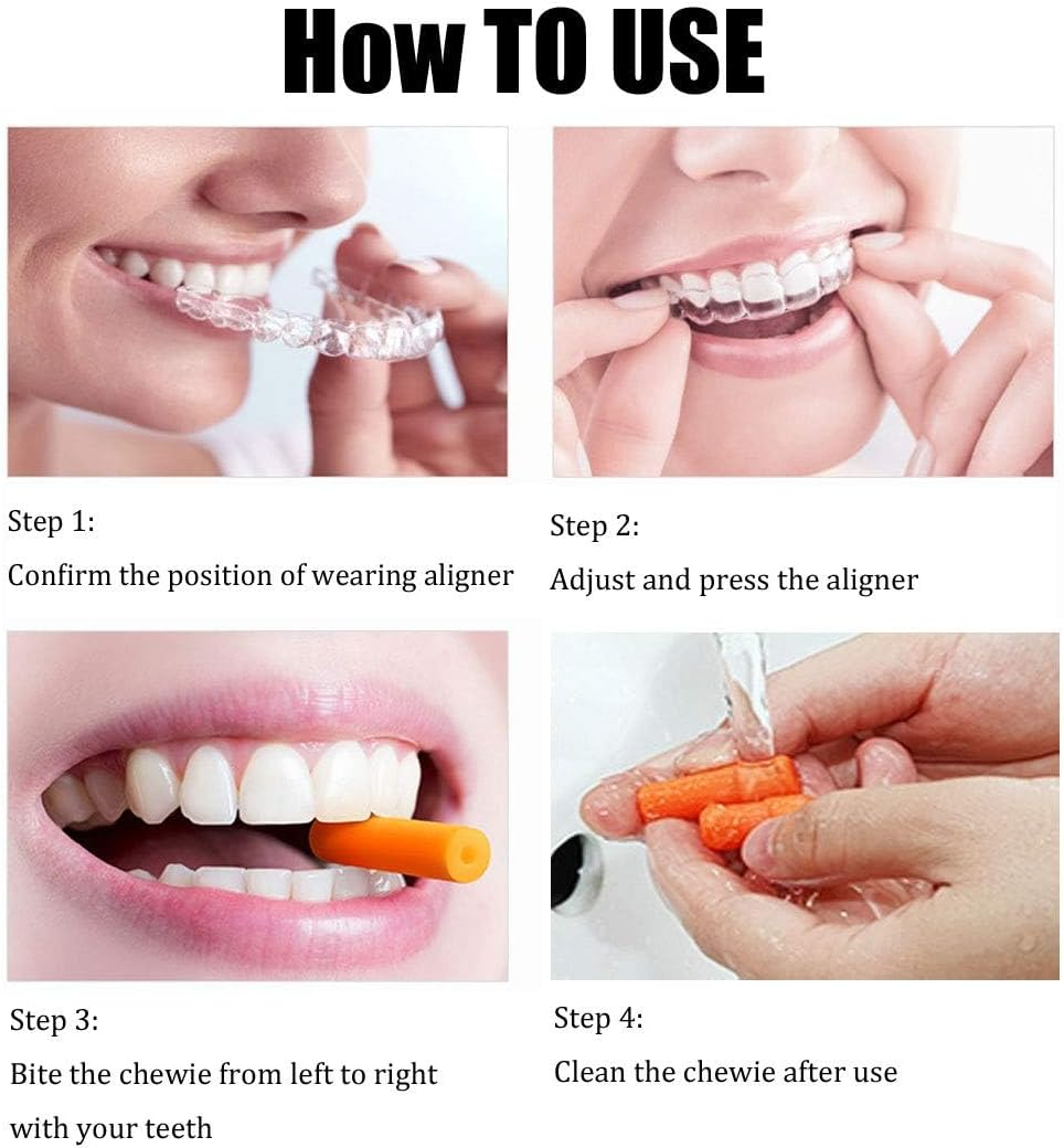 24 Pcs Aligner Chewies, Silicone Orthodontic Chewers, Reusable Orthodontic Chewers for Aligning Trays (6 Colors) image number 3