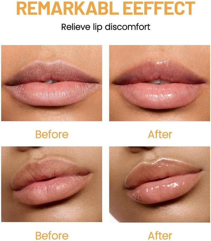 Organic Lip Balm Set, Natural Lip Balm Bulk with Vitamin E and Honey, Moisturizing Lip Balm for Dry Cracked Lips, Gifts for Stocking Stuffers, Peach, Grape, Blueberry, Avocado, Lemon, Mango, 6 Flavors