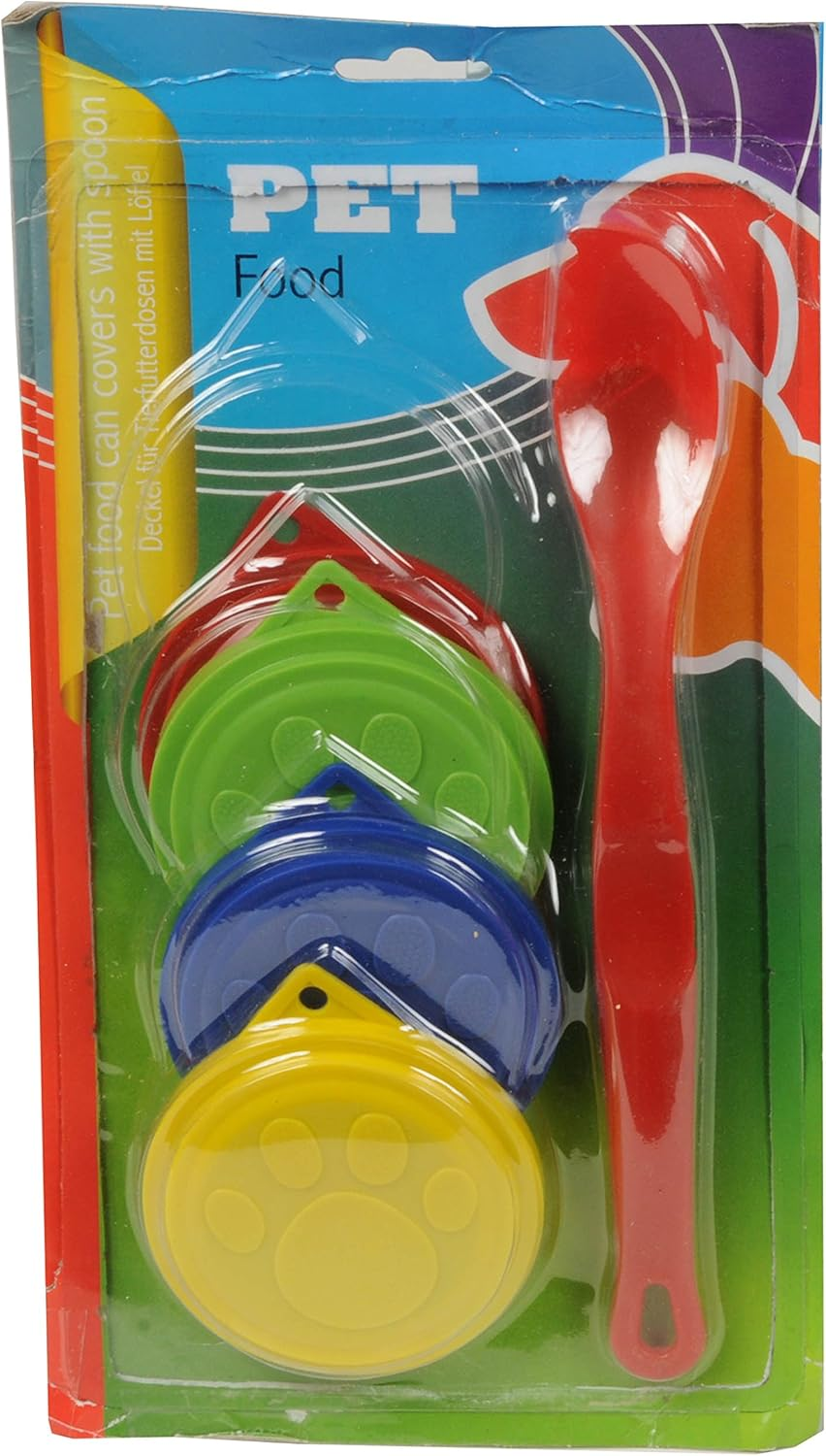 Unbekannt Dog 29355 Food Cans and Spoons Lid 8.5 Cm Set of 5 image number 1