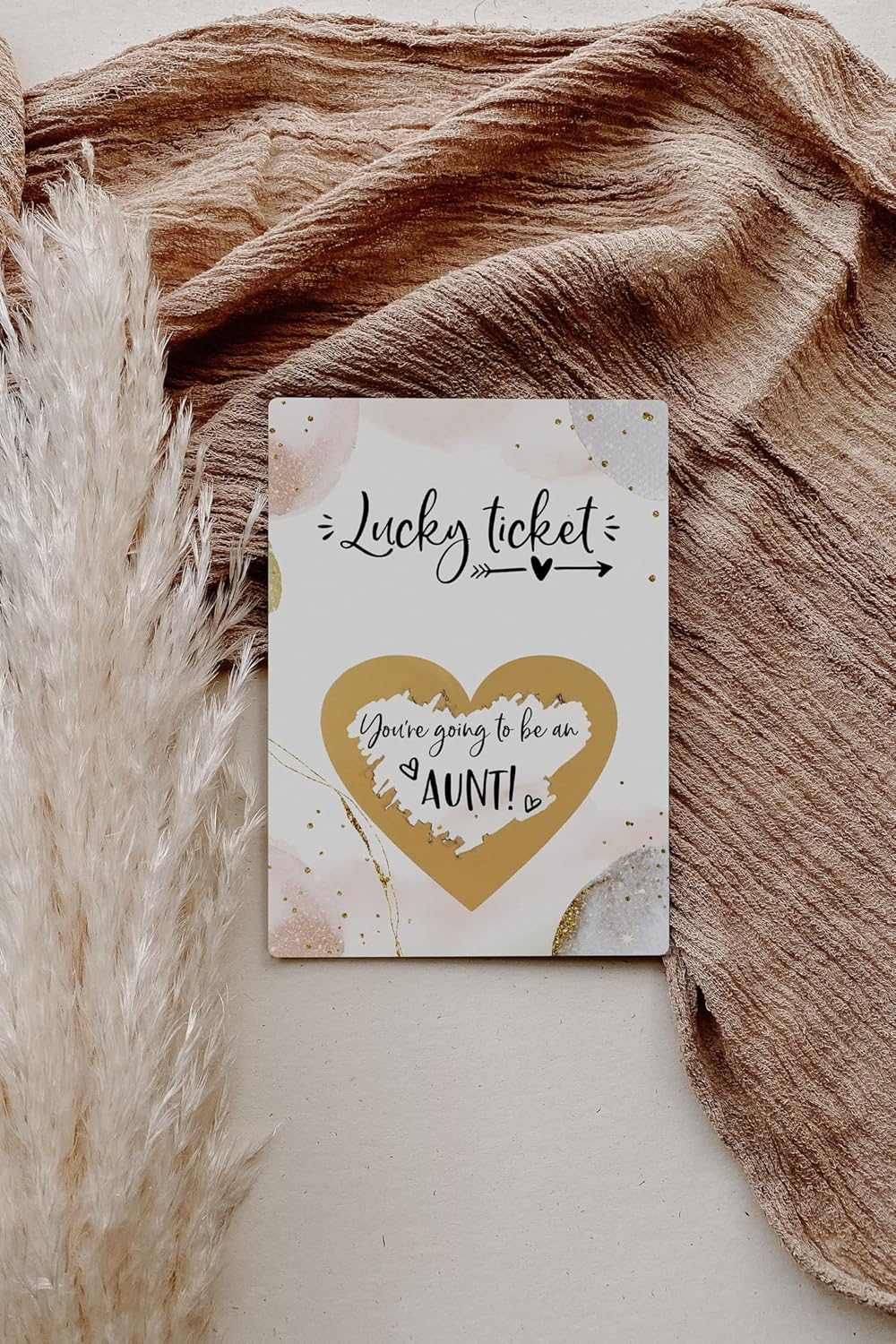 Joli Coon Pregnancy Announcement Scratch off Cards - You Are Going to Be an Aunt - Auntie Pregnancy Scratch off Announcement image number 5