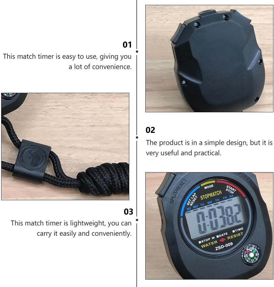 BESPORTBLE 12 Pcs Timer Stopwatch for Game Referees Watch Match Stopwatch Classroom Electronic Watch Workout Game ES Running Handheld Abs image number 2