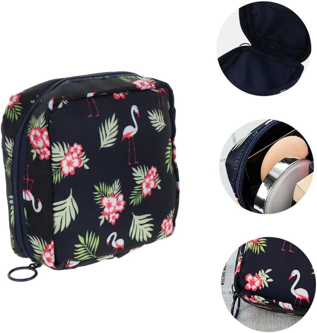 Healvian 2Pcs Sanitary Towel Bag Pouch for Women Travel Coin Purse Outdoor Sanitary Towel Pouch for Travel Carry Bag and Toiletries Storage Random Color image number 2