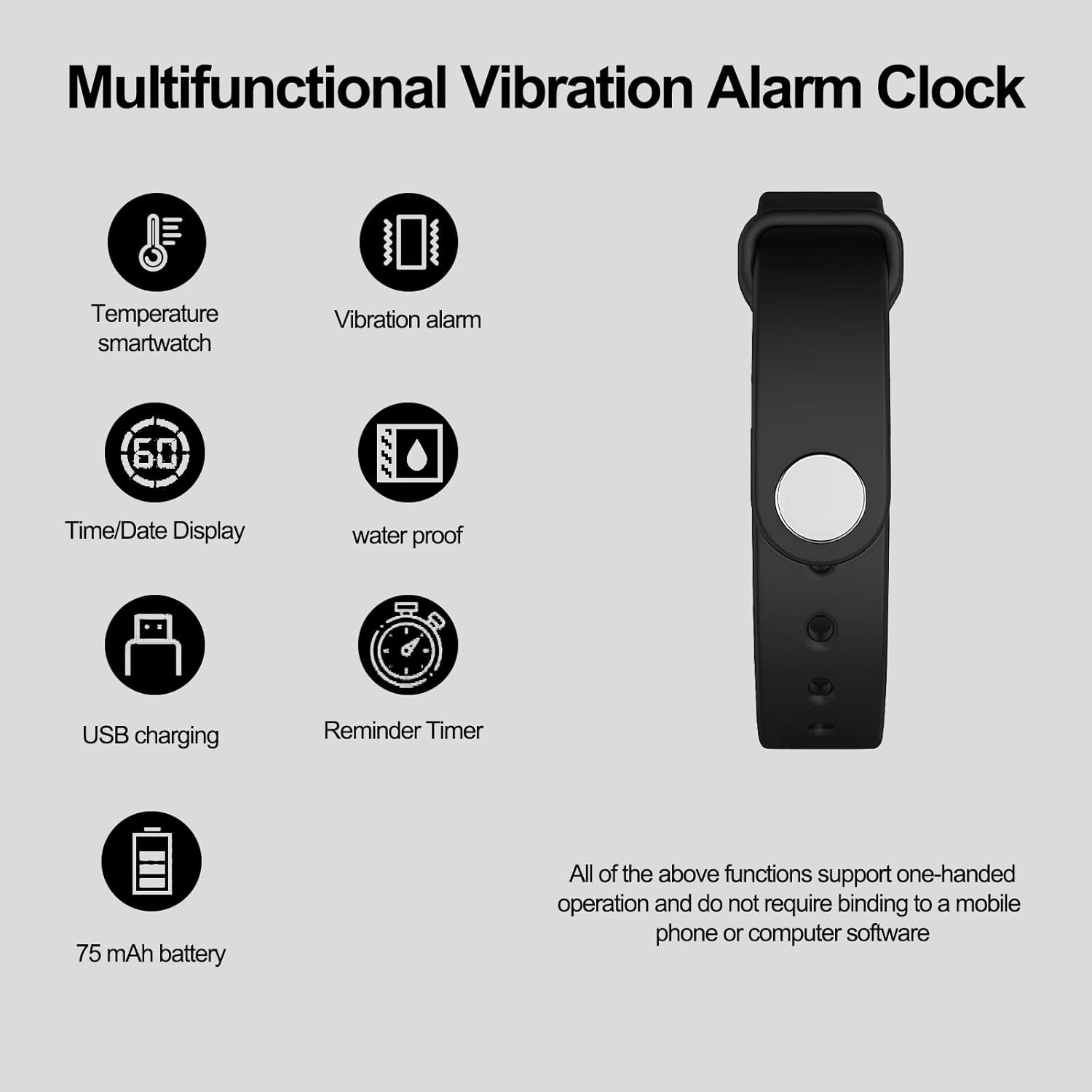 LED Digital Sport Watch Waterproof Fitness Tracker with Pedometer Calorie Counter Vibration Alert USB Rechargeable Silicone Wristband for Men Women (Black) image number 5