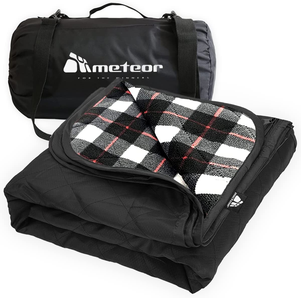 Meteor Picnic Mat Extra Large 210X140Cm - Picnic Rug, Camping Mat, Picnic Blanket, Waterproof, Windproof, Quilted Fleece Outdoor Mat for Camping, Beach, Travel, Stadium & Pets