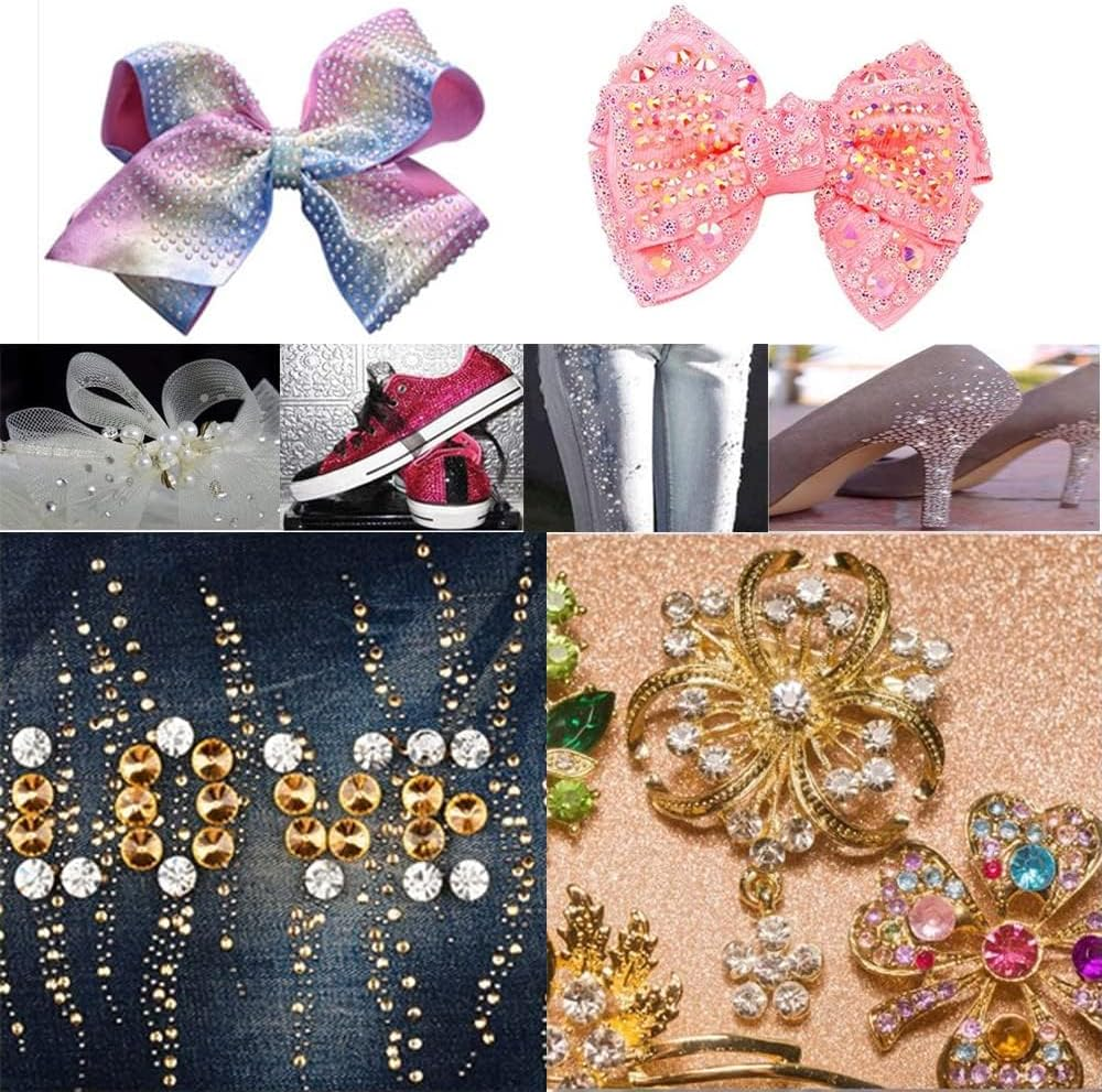 Rileryeol Hotfix Rhinestone Applicator Tool, 7-In-1 Hot Fixed Applicator Rhinestones Kit Include AB Crystal Rhinestones, 7 Tips, 2 Pencils, Tweezers and Support Stand image number 6