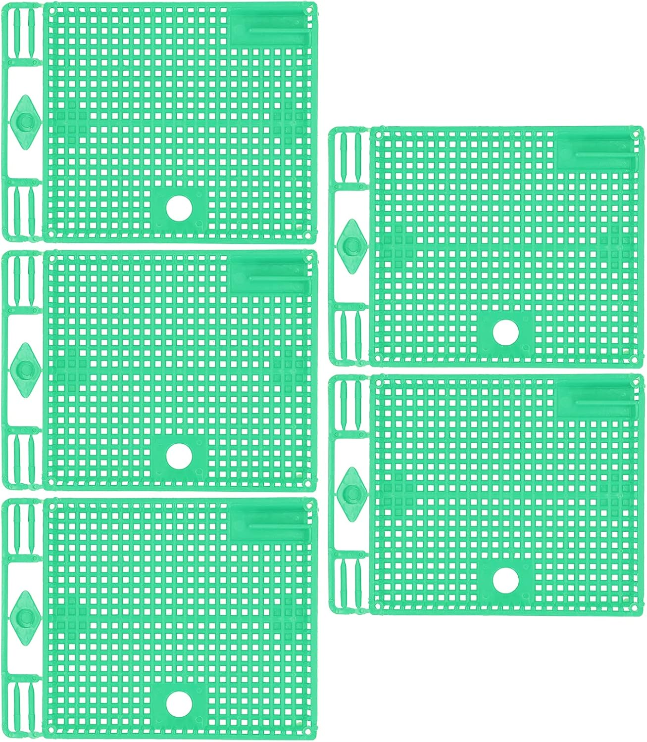 Queen Bee Cage 5 Pack Reusable Plastic Queen Isolator Beekeeping Tool Set for Hive Management Bee Colony Control and Queen Introduction Beekeeping Equipment (Yellow)