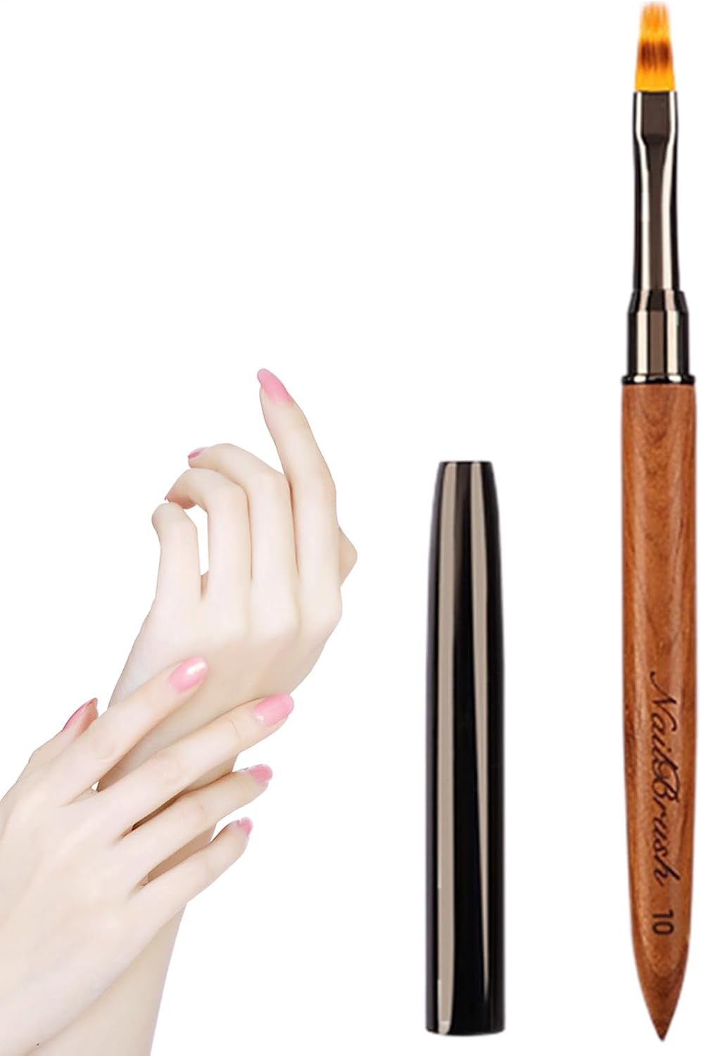 Nail Design Brushes,Nail Design Painting Brushes - Sandalwood Polish Brush for Thin Details, Fine Drawing, Long Lines, Home Use and Professional Salon image number 3