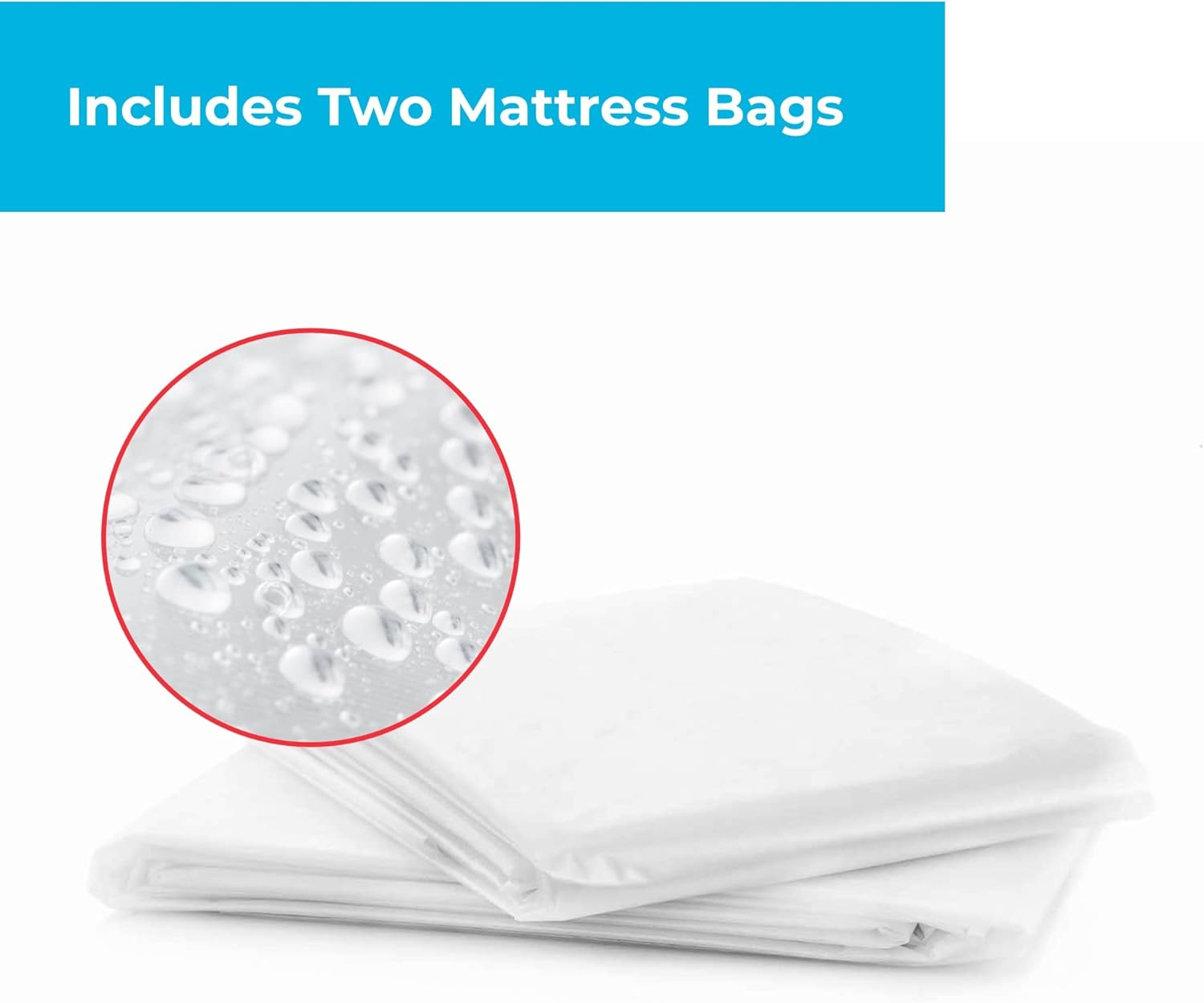 Linenspa Mattress Bag - 2 Pack Queen/Full Mattress Storage Bag for Moving and Storage - Mattress Protection &ndash; Polyurethane Mattress Storage Bag Queen/Full, Clear image number 4