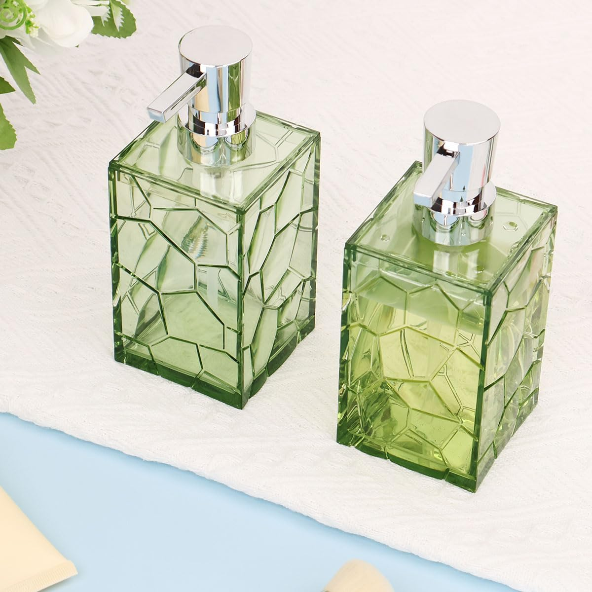 Fulasun Hand Soap Dispenser - 2 Pack, 320Ml/10 Oz Clear Acrylic Liquid Lotion Soap Dispenser with Plastic Pump, Wide Mouth Decorative Soap Dispenser for Kitchen, Bathroom image number 6