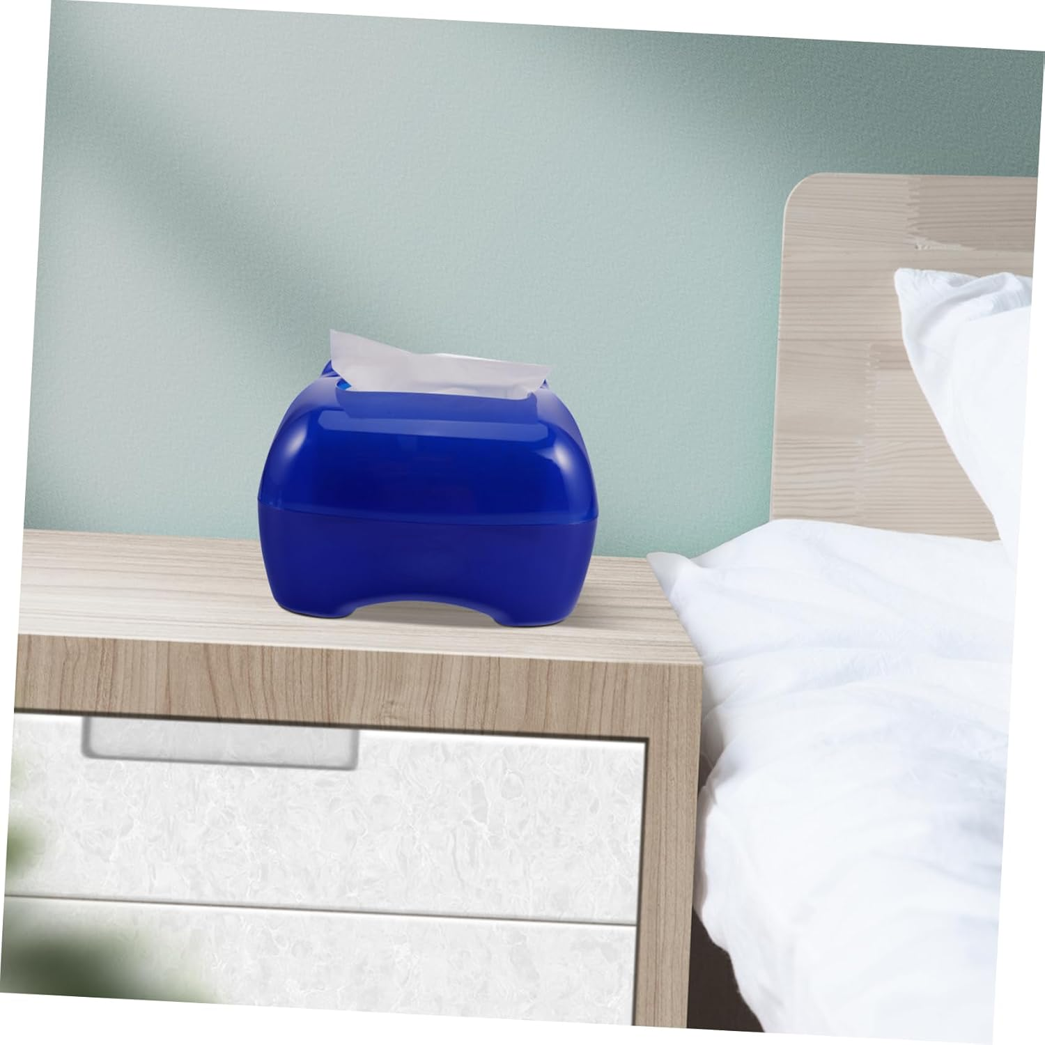 Tissue Box Cover Rectangular Facial Tissue Holder for Bathroom Kitchen Office Night Stand Cute Cartoon Design Easy Access Ample Storage