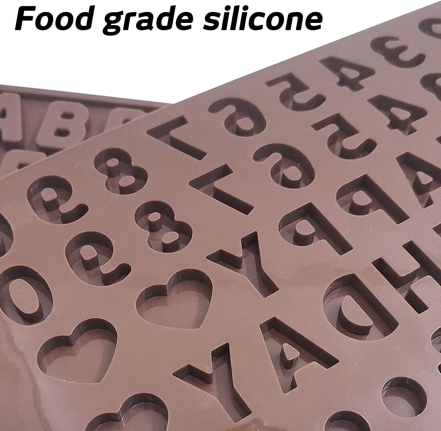 4 Packs Letters and Happy Birthday Numbers Symbols Mold with Liquid Droppers, Sourceton Chocolate Decorating Silicone Tray and Droppers image number 4