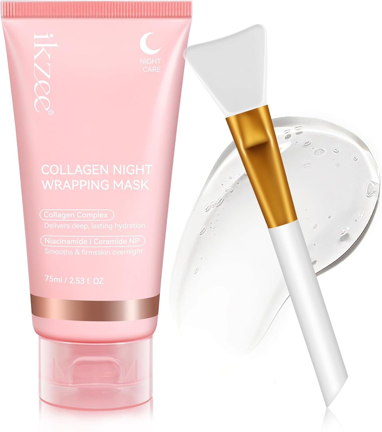Smyrna Store Collagen Peel-Off Overnight Mask 75Ml with Applicator &ndash; Hydrating, Firming & Glow Skincare for Wrinkle Reduction image number 3