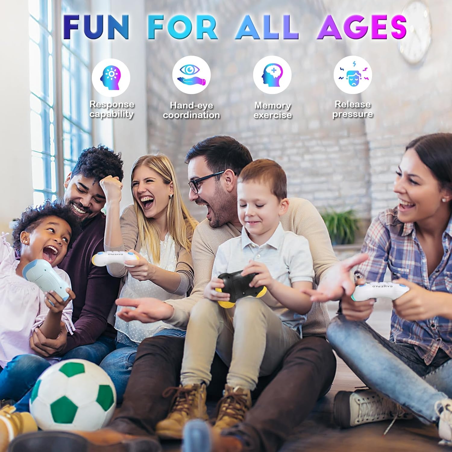 Fast Push Game Fidget Toys Handle, Flashing Handheld Game for Kids Teens Adults, Electronic Brain & Memory Game, Quick Push Buttons Gamepad, Xmas Birthday Gifts STEM Toys for Boys Girls (Grey - B) image number 5