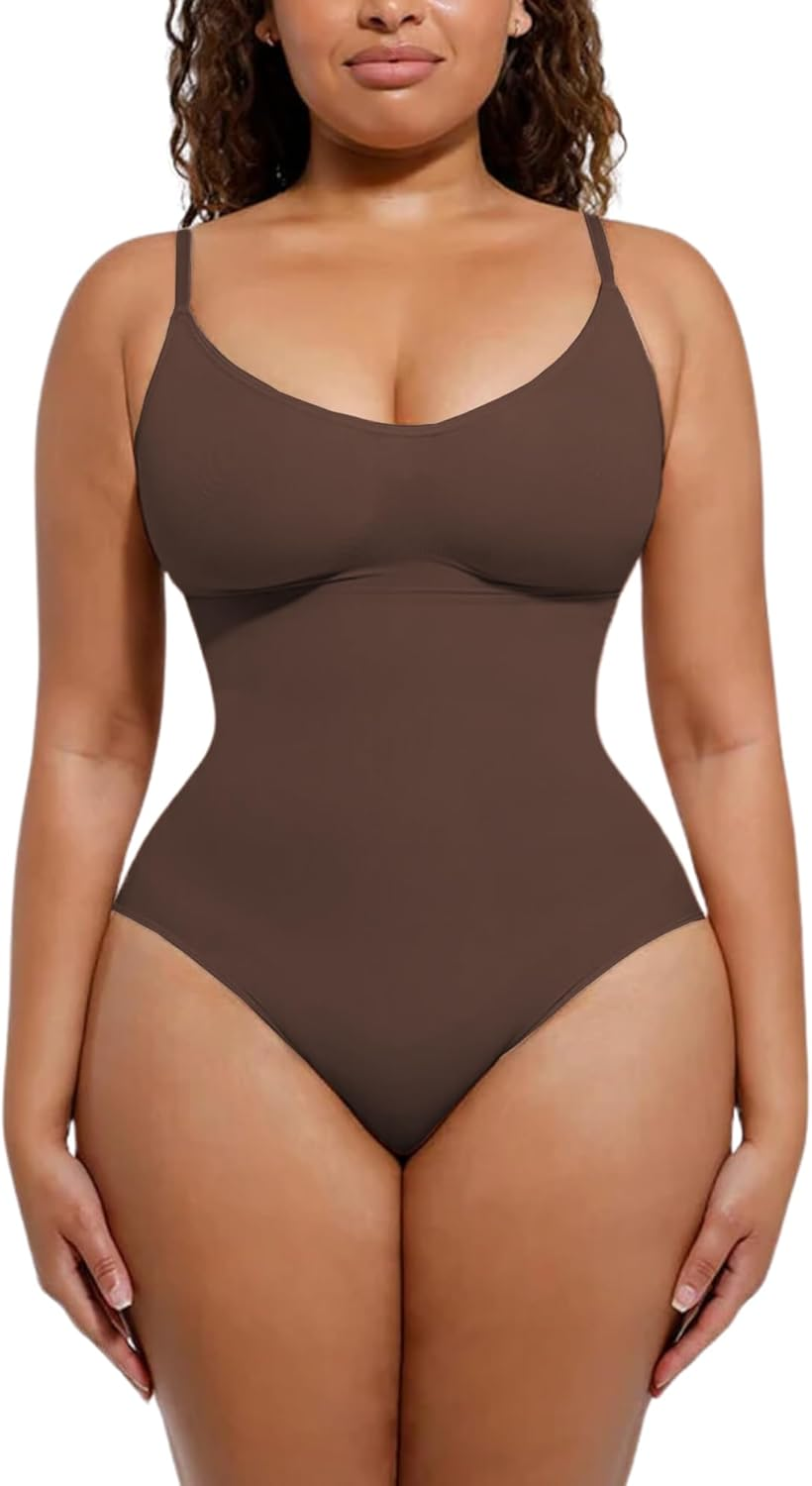 Seamless Bodyshaper Bodysuit for Women - Full Body Shapewear Body Sculpting Suits Sleeveless round Neck